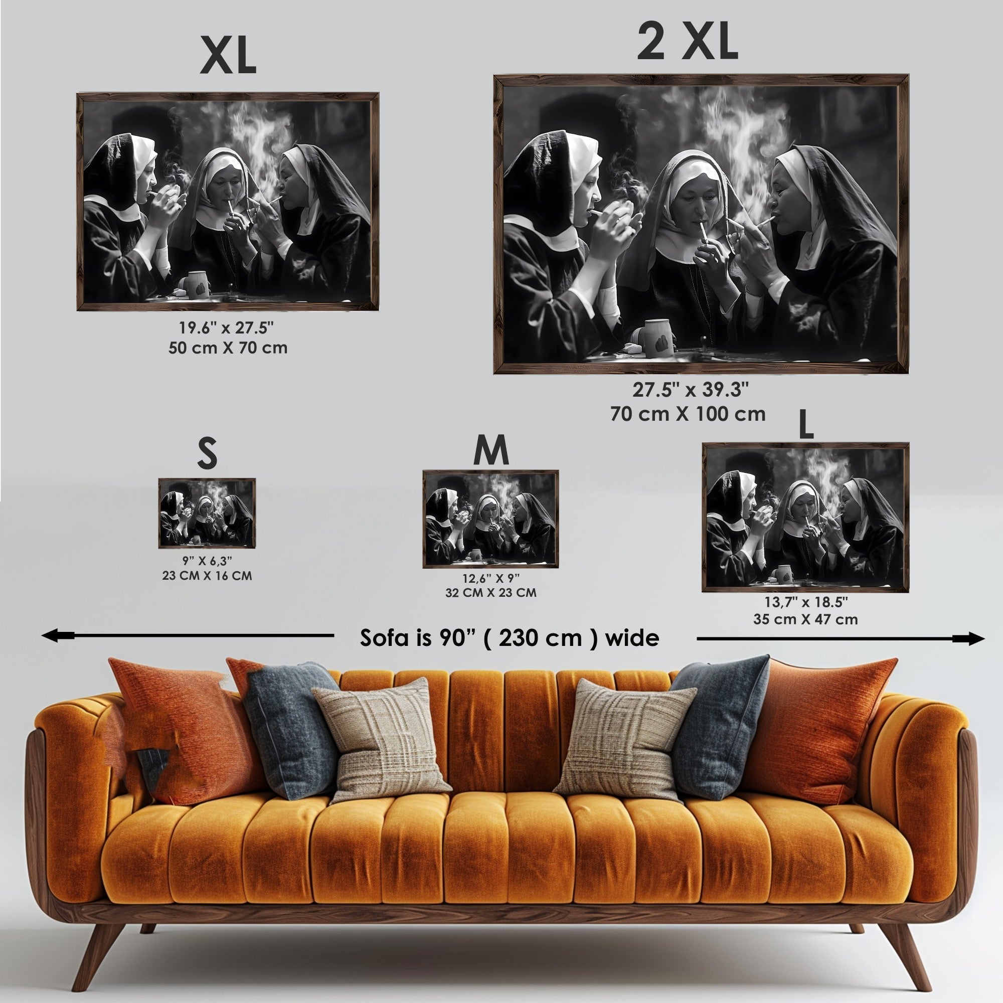 Quadro Decorativo MDF Emoldurado GE155-L Multicolor 35x47cm - Impressão UV em Madeira de Pinho