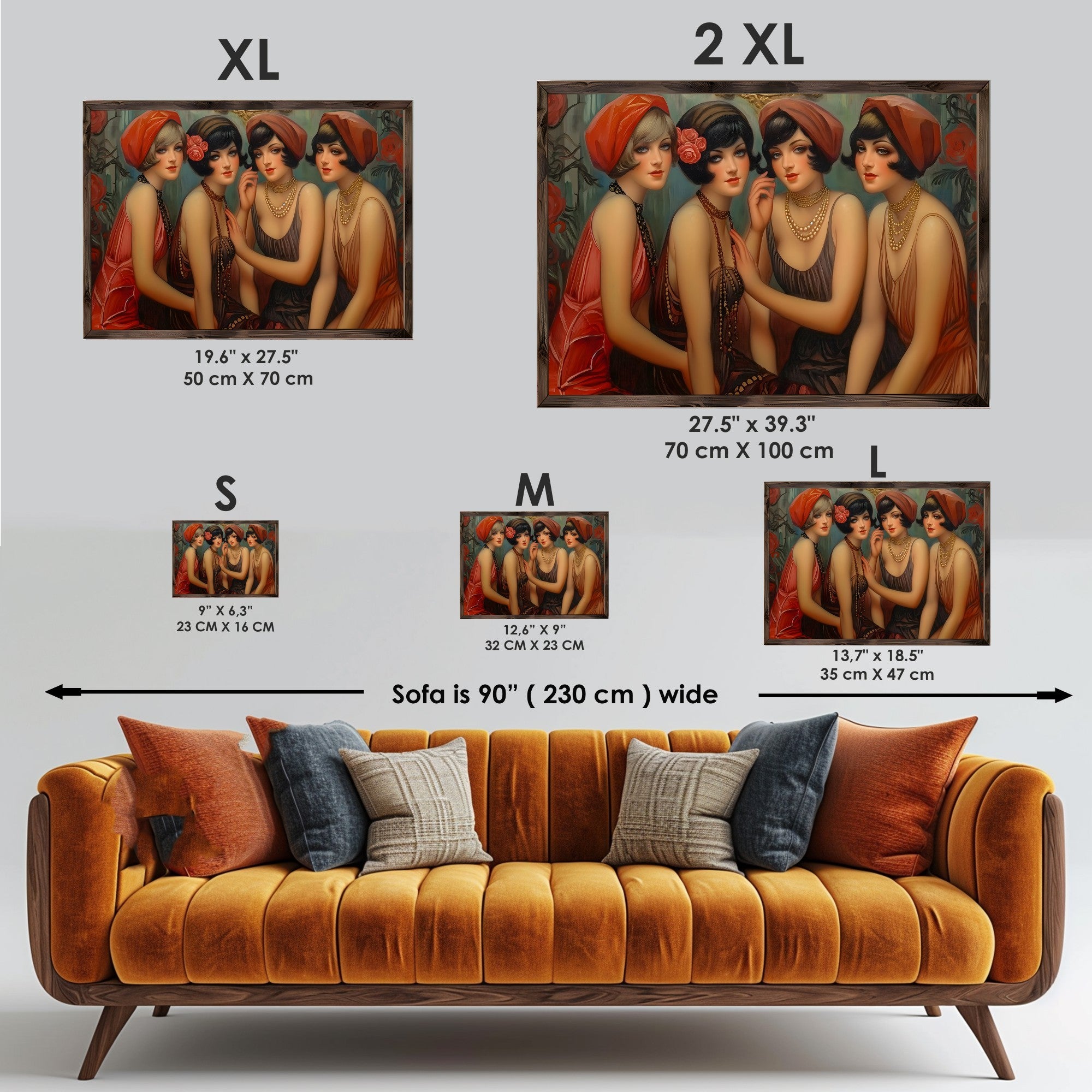 Quadro Decorativo MDF Emoldurado GE156-L Multicolor 35x47cm - Impressão UV em Madeira de Pinho