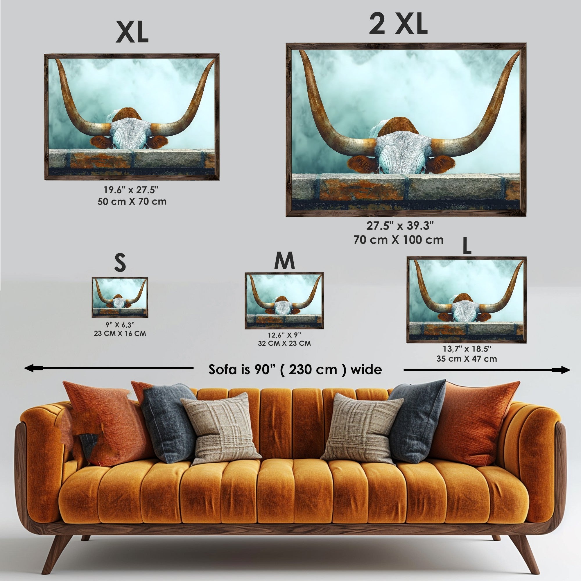 Quadro Decorativo MDF Emoldurado Multicolor GE157-L - Impressão UV em Madeira de Pinho 35x47cm