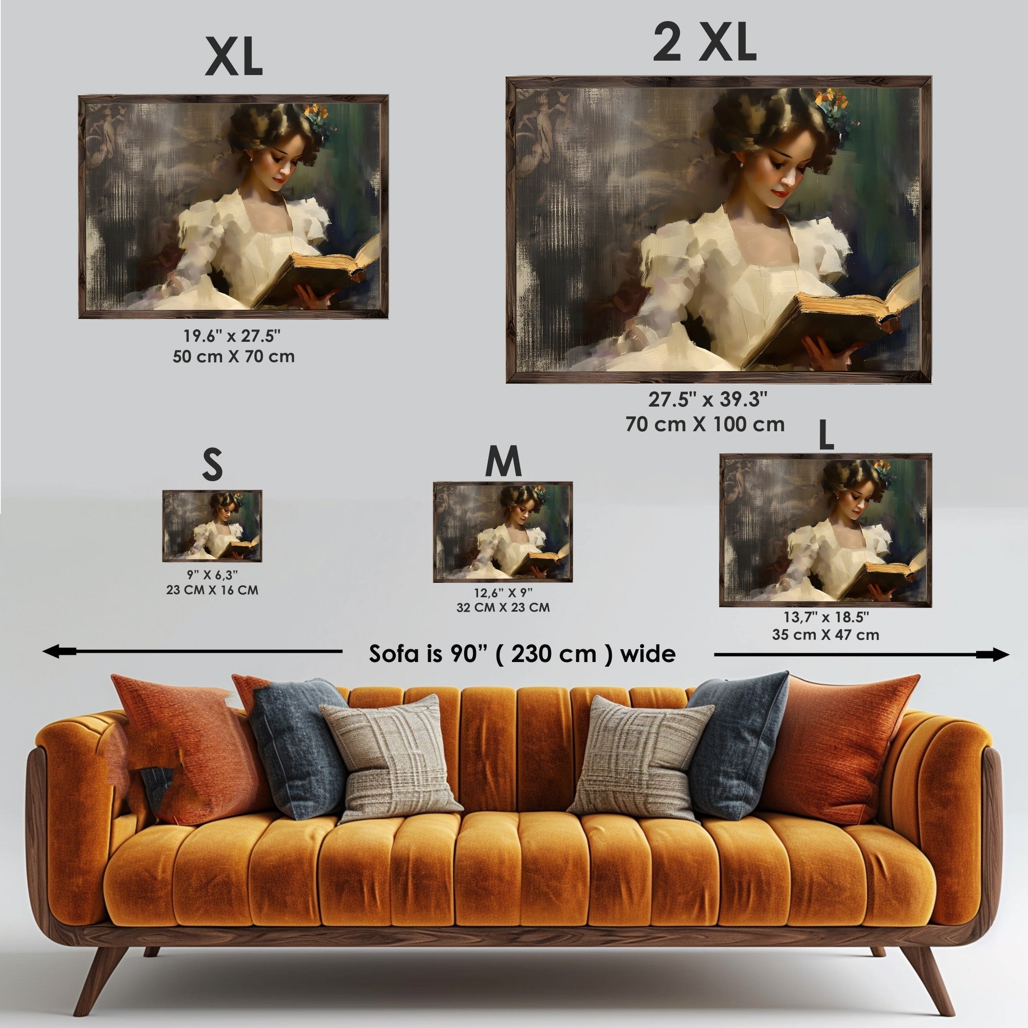 Quadro Decorativo MDF Emoldurado GE160-L Multicolor 35x47cm - Impressão UV em Madeira de Pinho