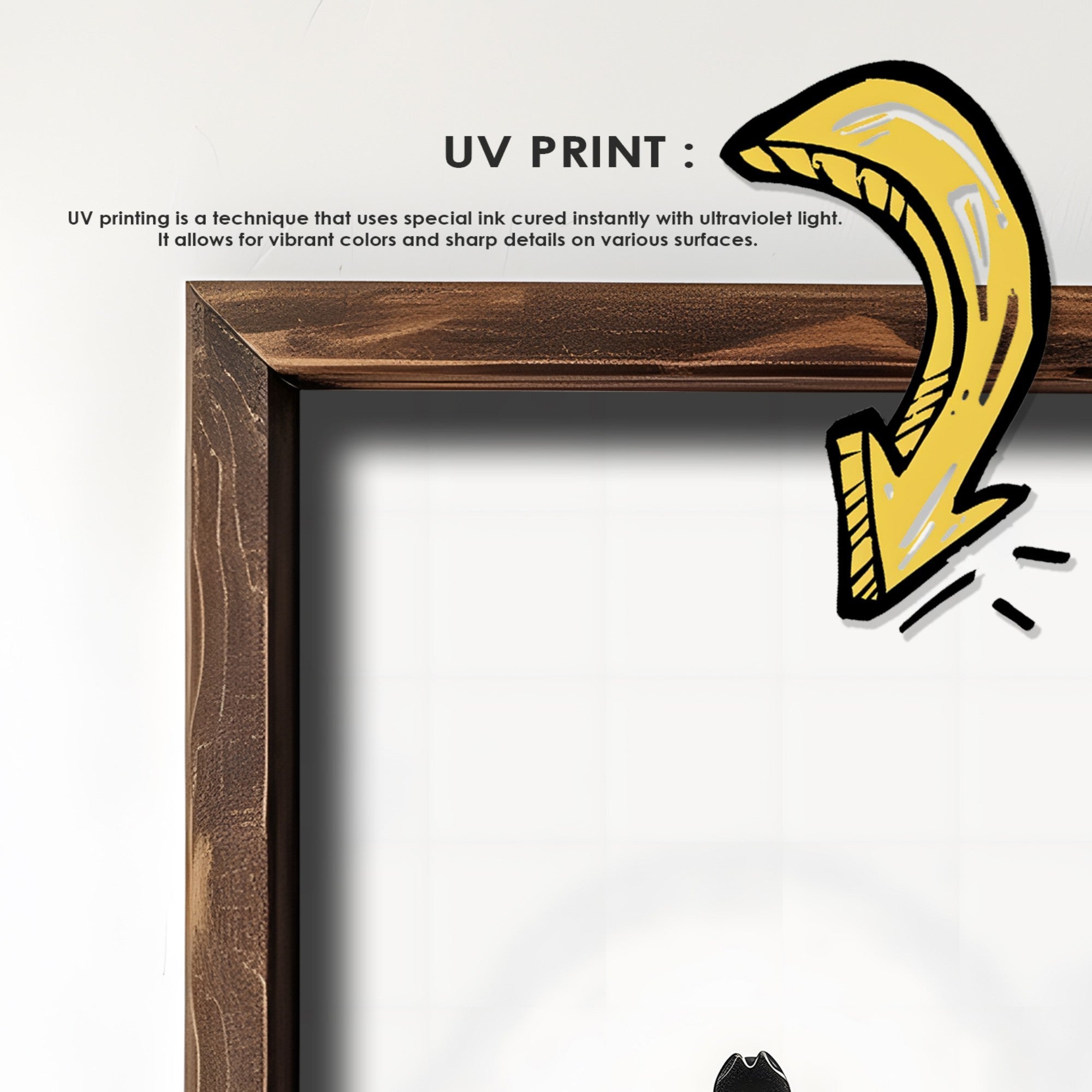 Quadro Decorativo MDF Emoldurado Multicolor GE162-L - Impressão UV em Madeira de Pinho 35x47cm