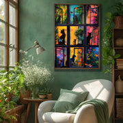 Quadro Decorativo MDF Emoldurado Multicolor GE163-L - Impressão UV em Madeira de Pinho 35x47cm