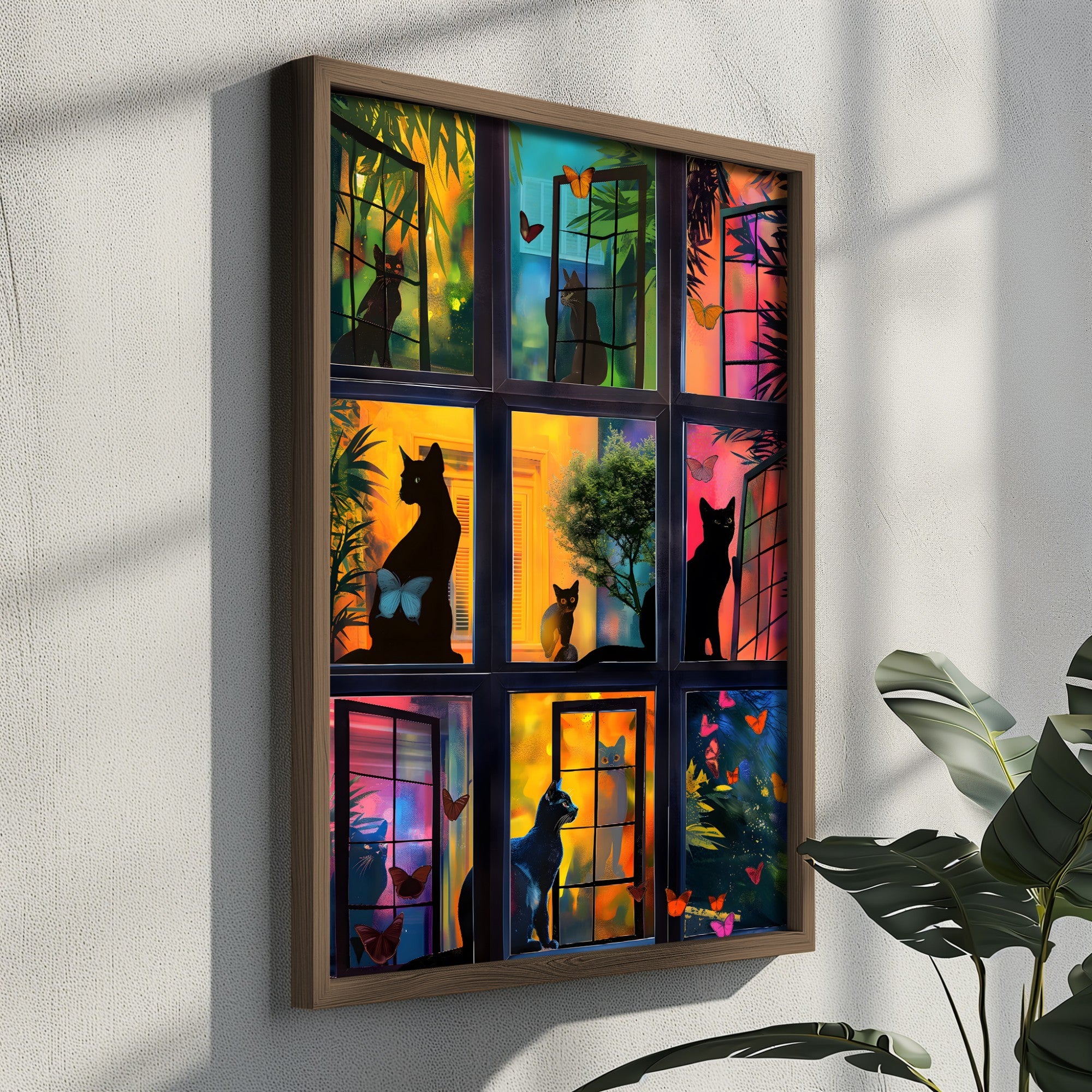 Quadro Decorativo MDF Emoldurado Multicolor GE163-L - Impressão UV em Madeira de Pinho 35x47cm