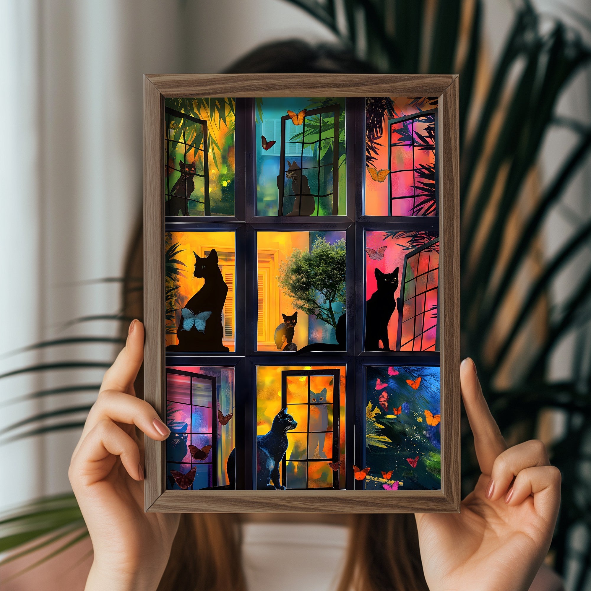 Quadro Decorativo MDF Emoldurado Multicolor GE163-L - Impressão UV em Madeira de Pinho 35x47cm