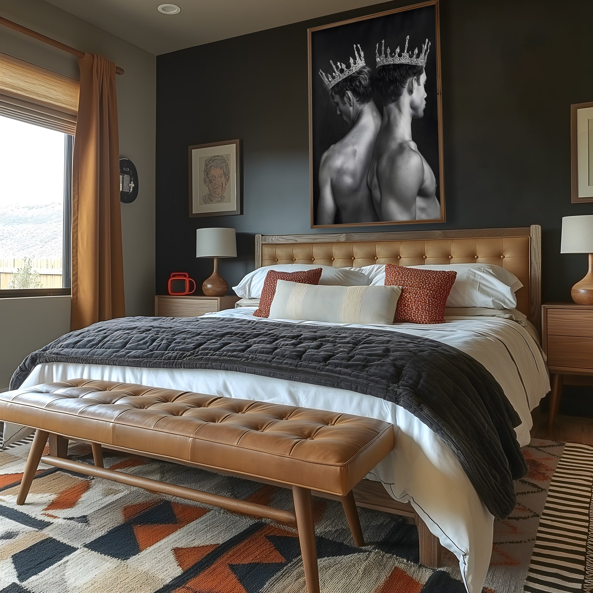 Quadro Decorativo MDF Emoldurado Multicolor GE164-L - Impressão UV em Madeira de Pinho 35x47cm