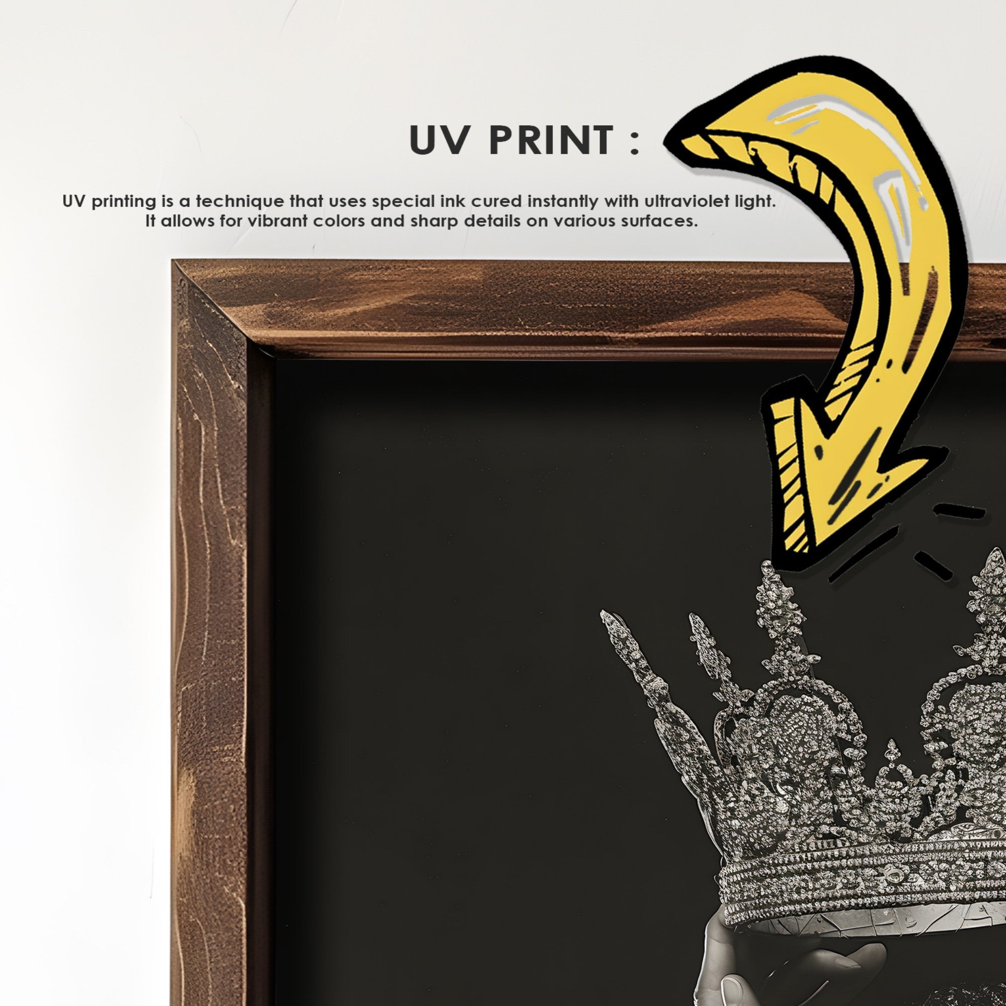 Quadro Decorativo MDF Emoldurado GE165-L Multicolor 35x47cm - Impressão UV em Madeira de Pinho