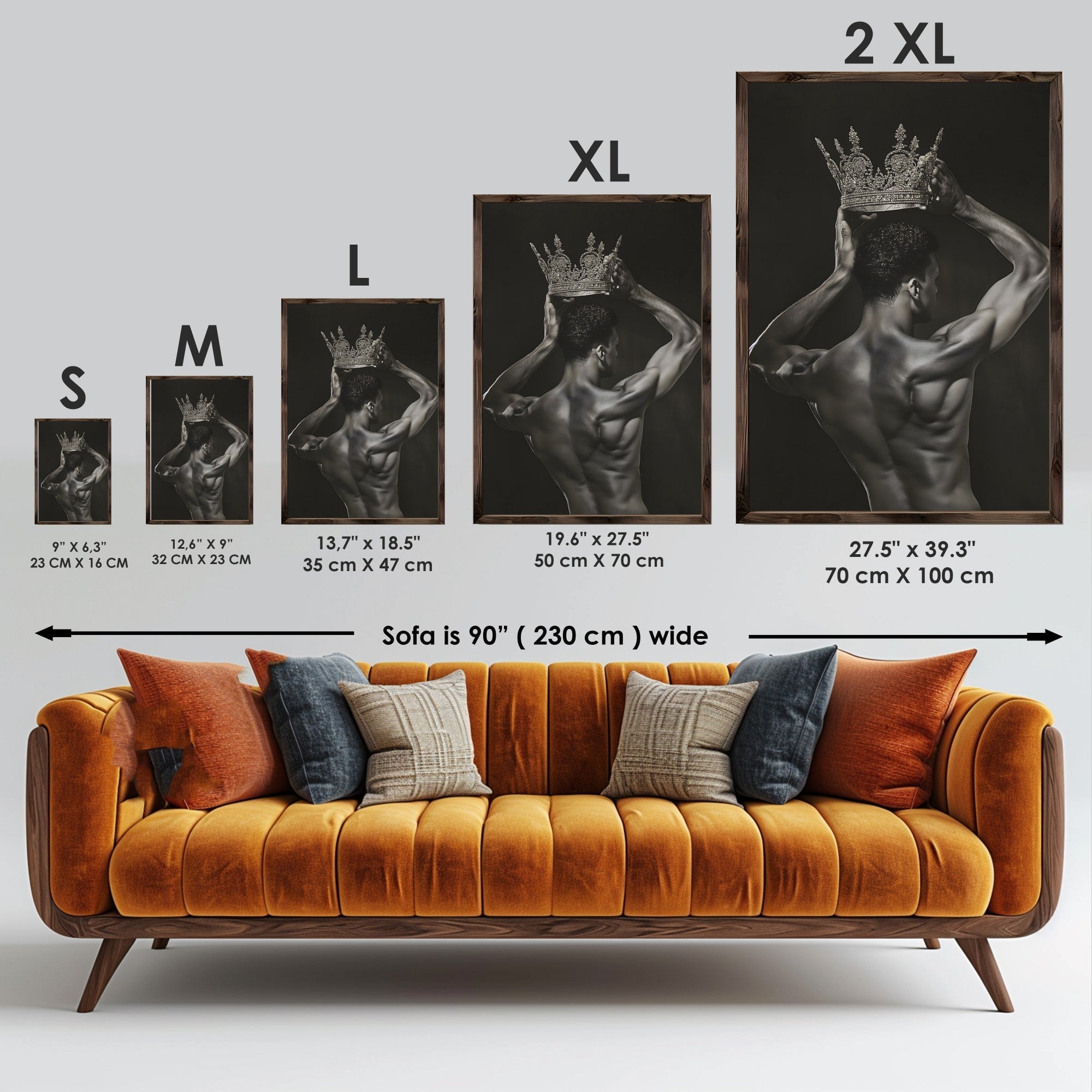 Quadro Decorativo MDF Emoldurado GE165-L Multicolor 35x47cm - Impressão UV em Madeira de Pinho