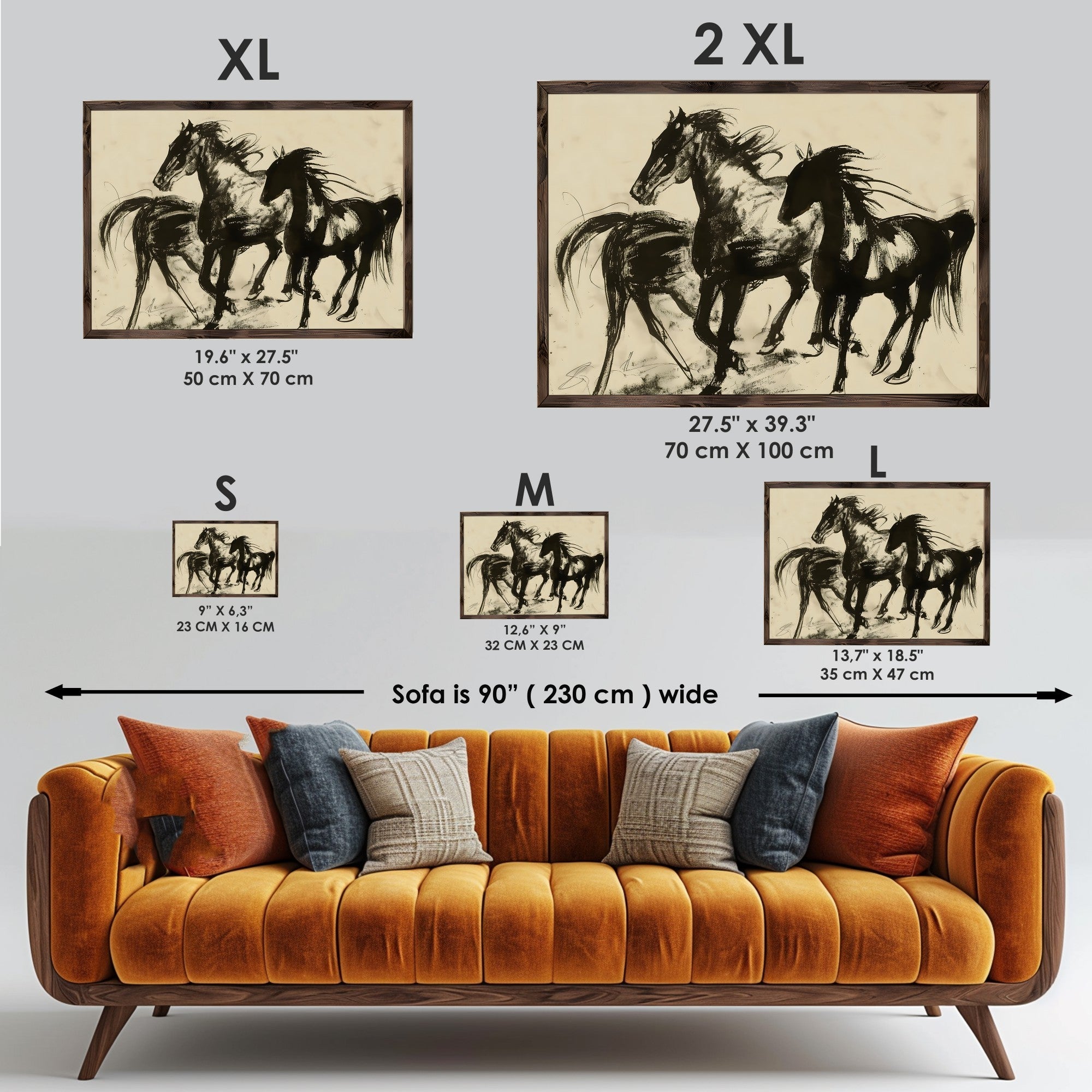 Quadro Decorativo MDF Emoldurado Multicolor GE167-L - Impressão UV em Madeira de Pinho 35x47cm