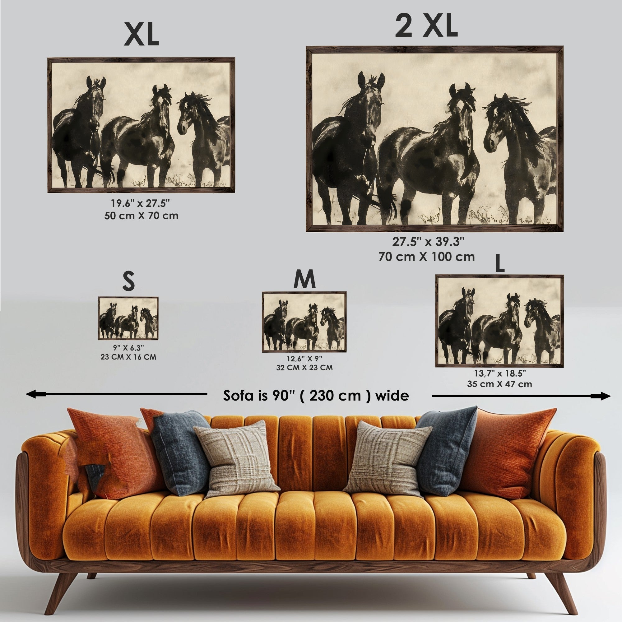 Quadro Decorativo MDF Emoldurado Multicolor GE168-L - Impressão UV em Madeira de Pinho 35x47cm