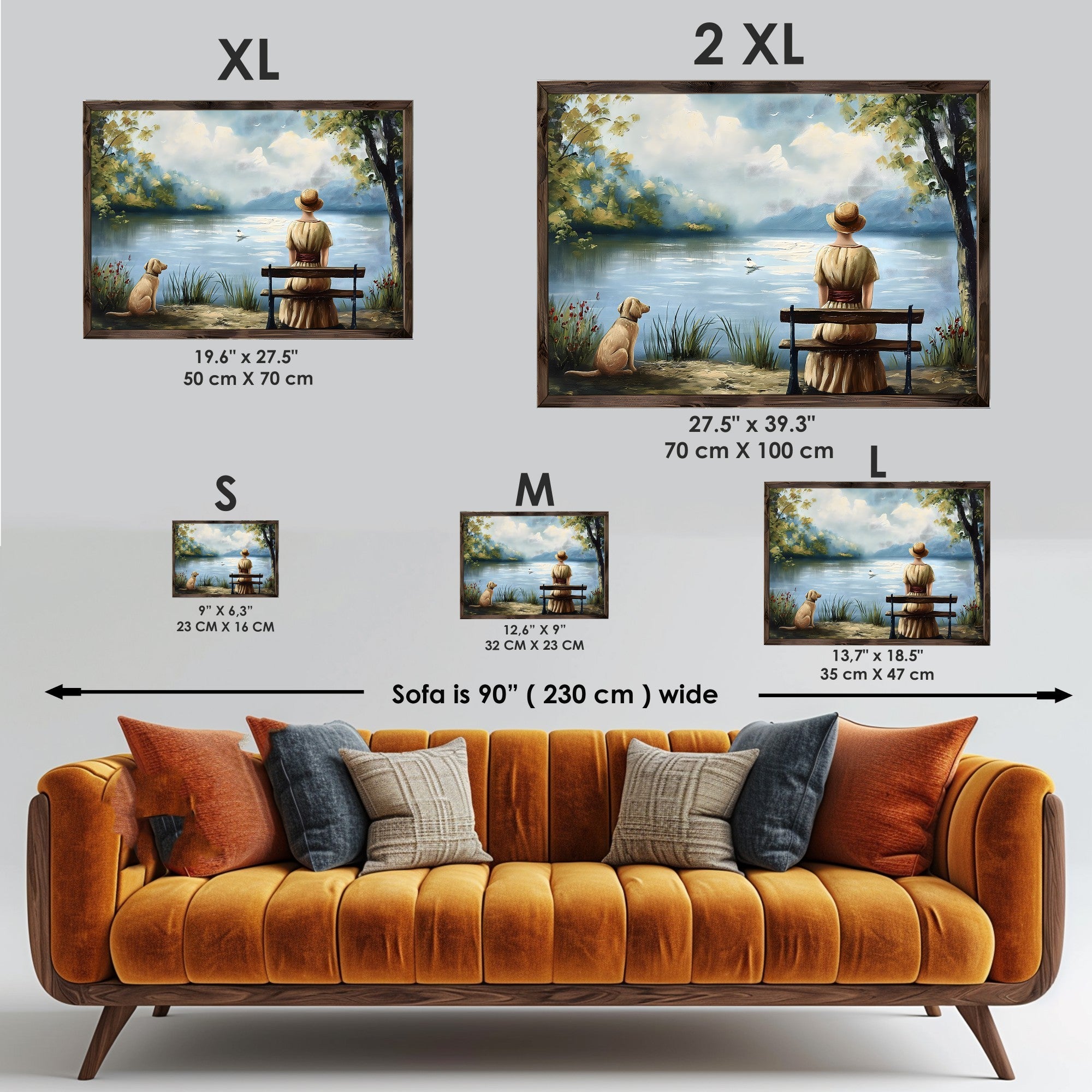 Quadro Decorativo MDF Emoldurado GE170-L Multicolor 35x47cm - Impressão UV em Madeira de Pinho