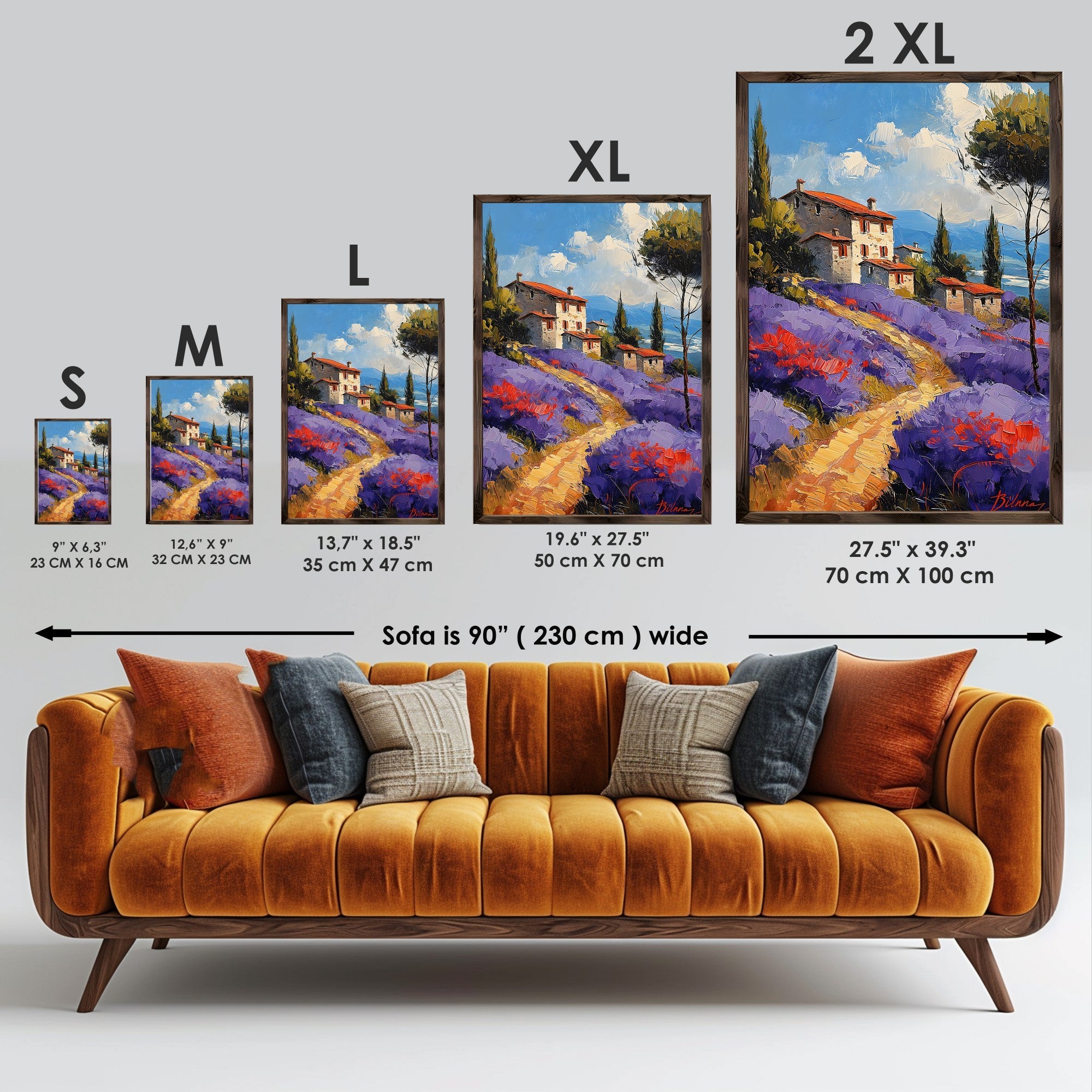 Quadro Decorativo MDF Emoldurado Multicolor GE171-L - Impressão UV em Madeira de Pinho 35x47cm