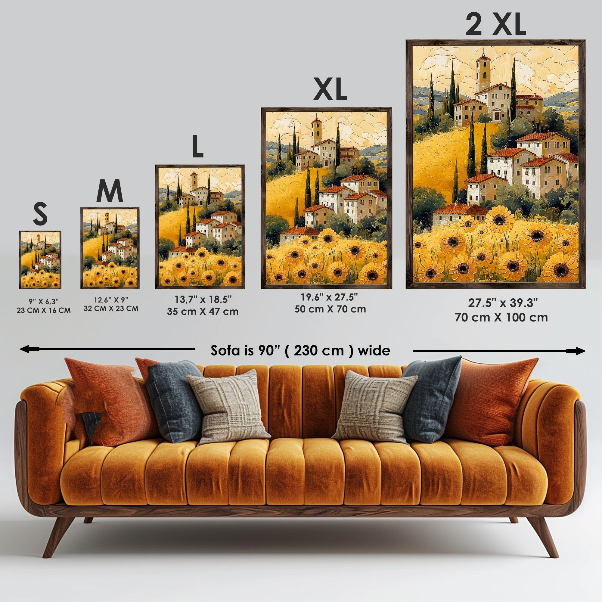 Quadro Decorativo MDF Emoldurado Multicolor GE172-L - Impressão UV em Madeira de Pinho 35x47cm