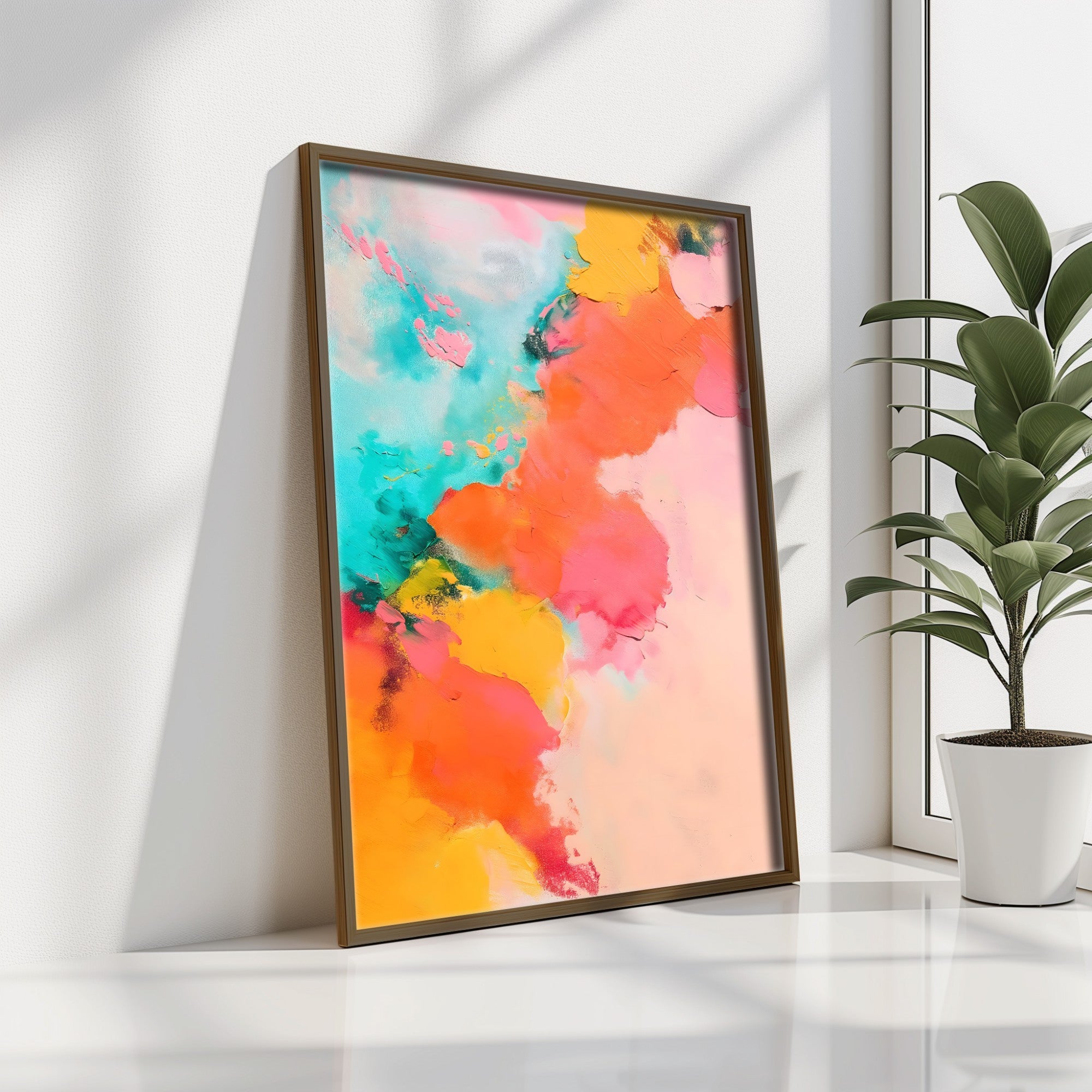 Quadro Decorativo MDF Emoldurado Multicolor GE173-L - Impressão UV em Madeira de Pinho 35x47cm