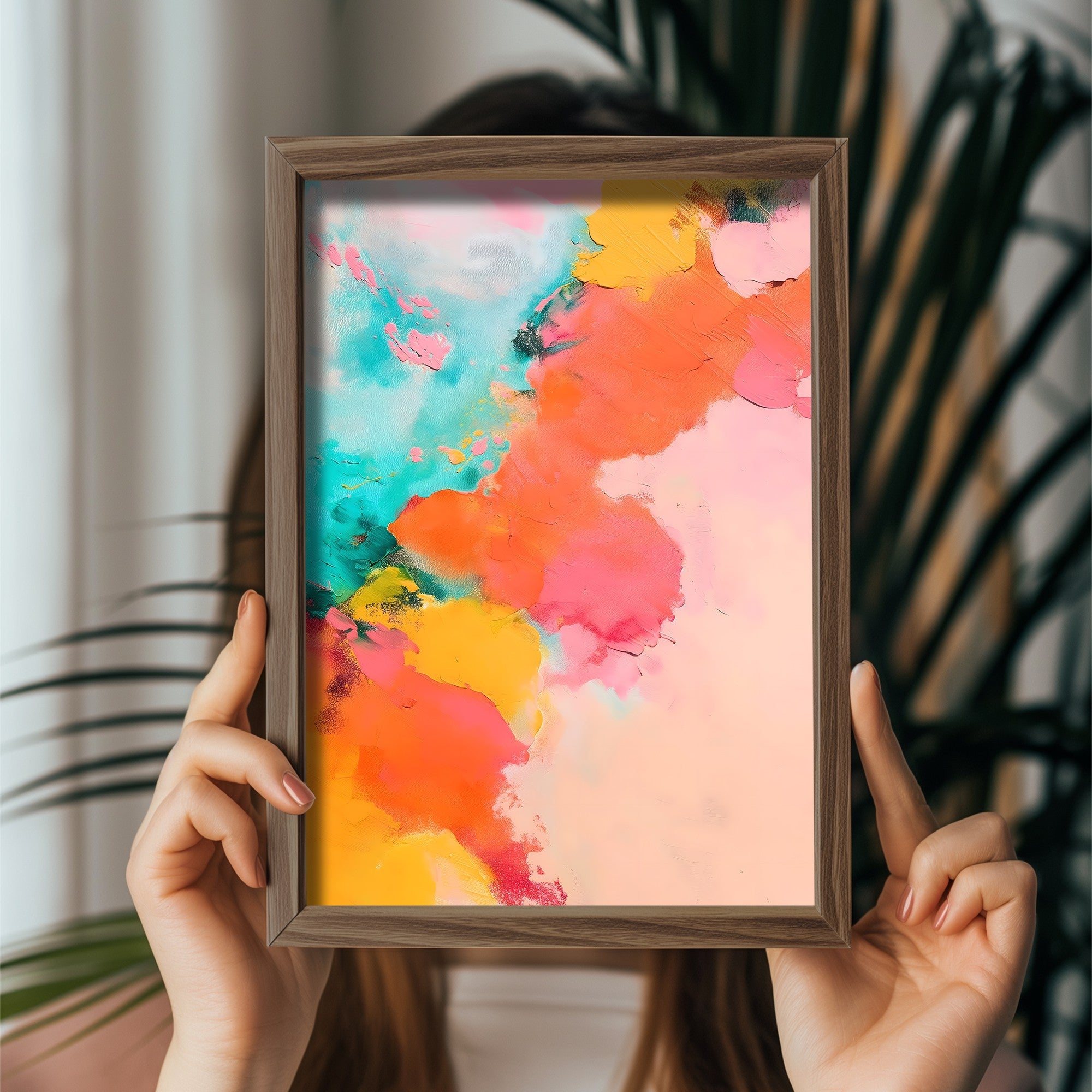 Quadro Decorativo MDF Emoldurado Multicolor GE173-L - Impressão UV em Madeira de Pinho 35x47cm