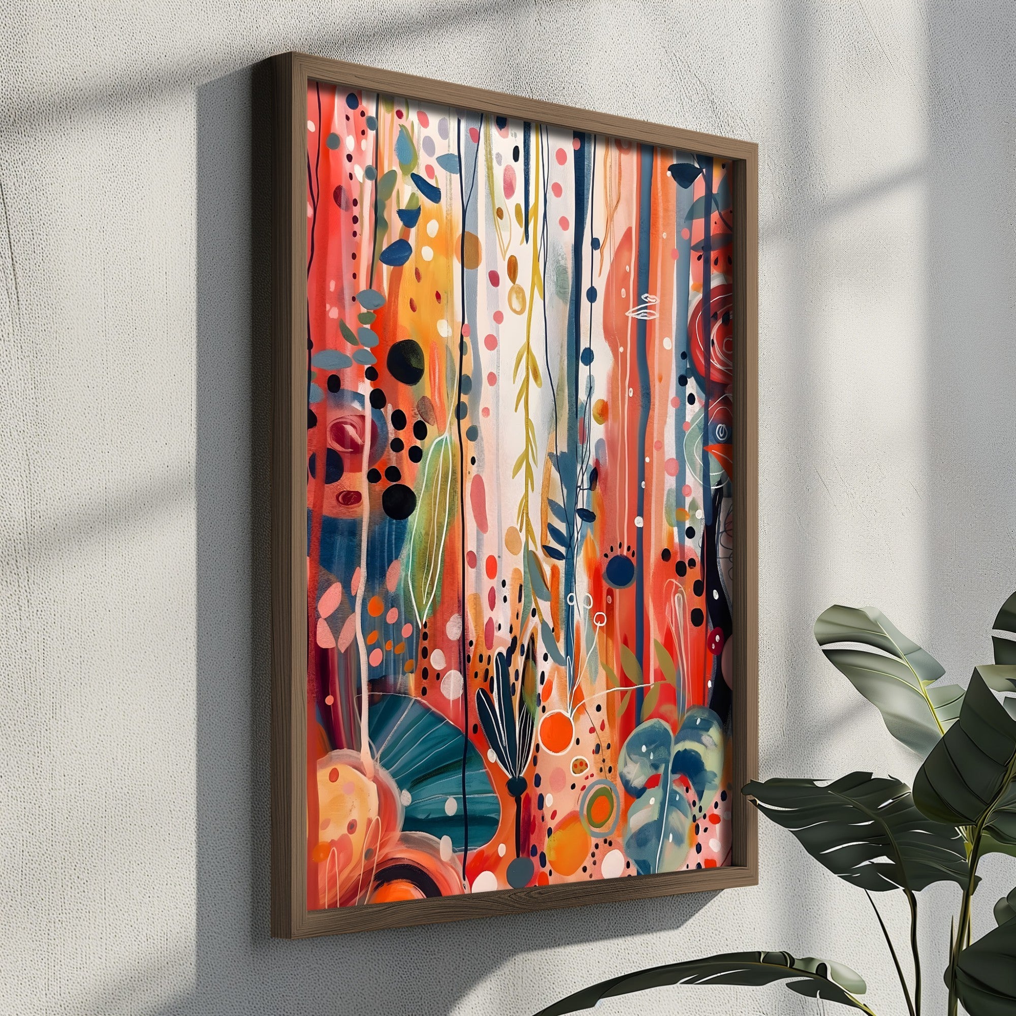 Quadro Decorativo MDF Emoldurado Multicolor GE174-L - Impressão UV em Madeira de Pinho 35x47cm