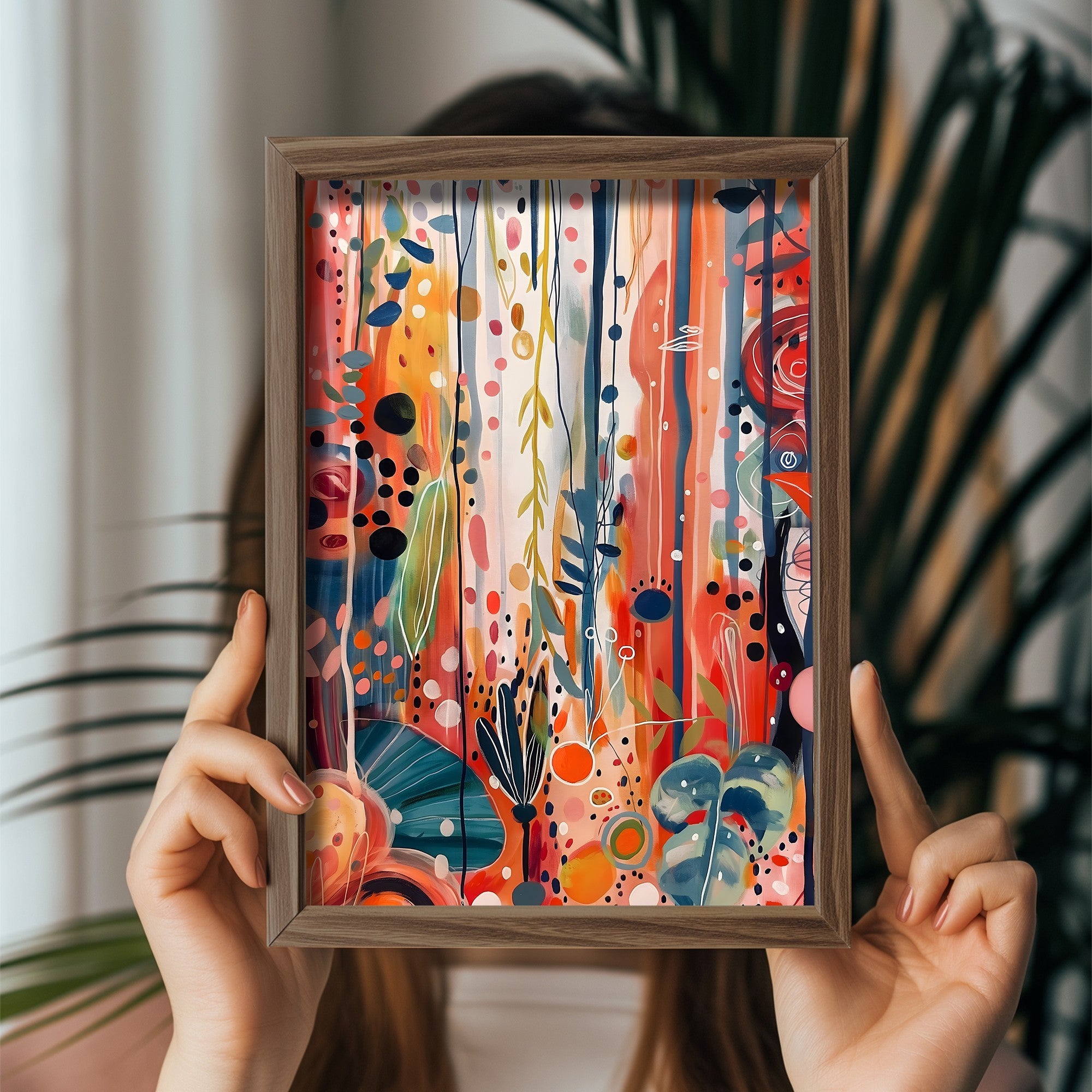 Quadro Decorativo MDF Emoldurado Multicolor GE174-L - Impressão UV em Madeira de Pinho 35x47cm