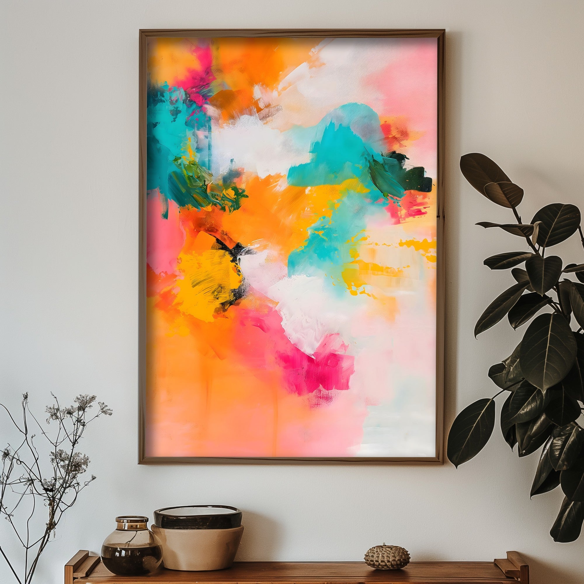 Quadro Decorativo MDF Emoldurado GE175-L Multicolor 35x47cm - Impressão UV em Madeira de Pinho