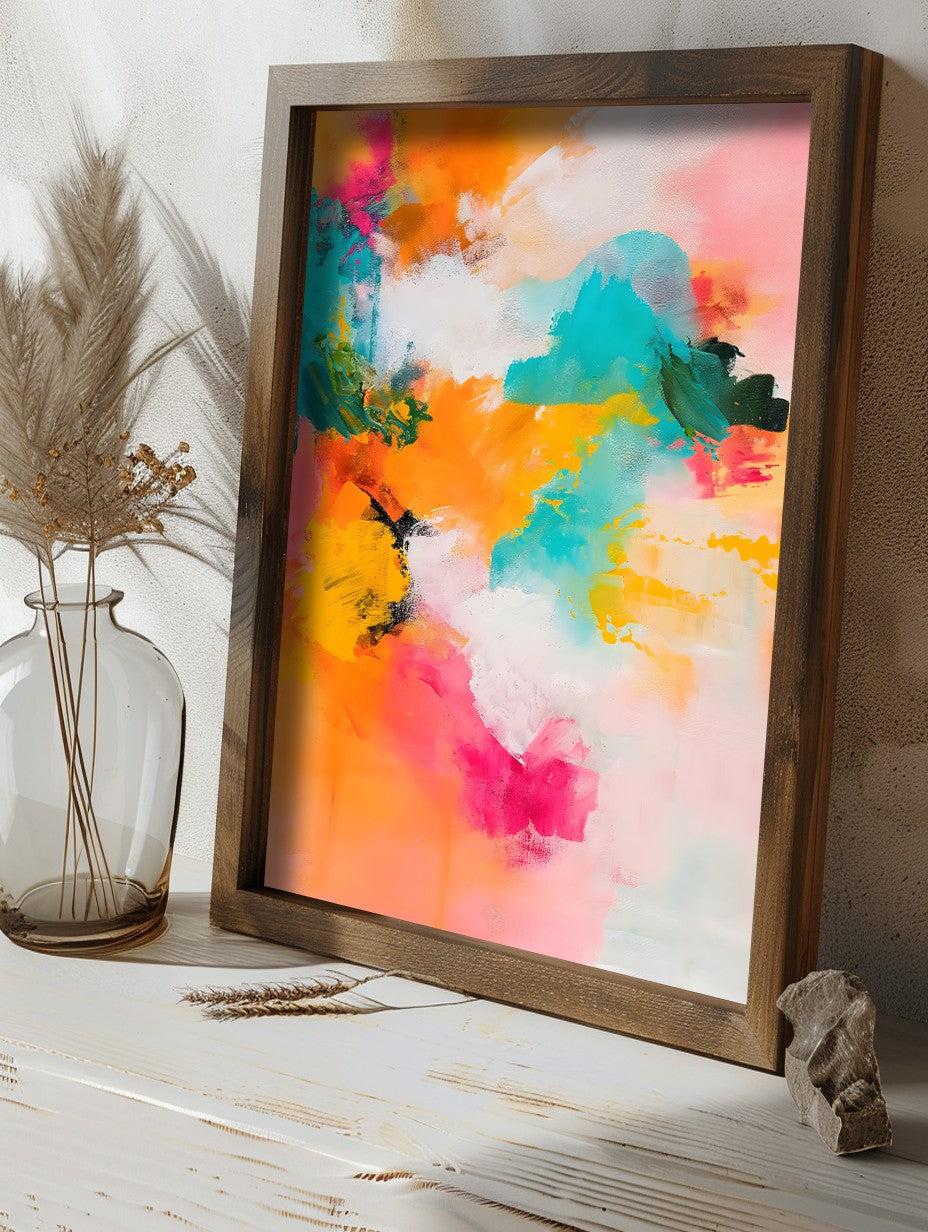 Quadro Decorativo MDF Emoldurado GE175-L Multicolor 35x47cm - Impressão UV em Madeira de Pinho