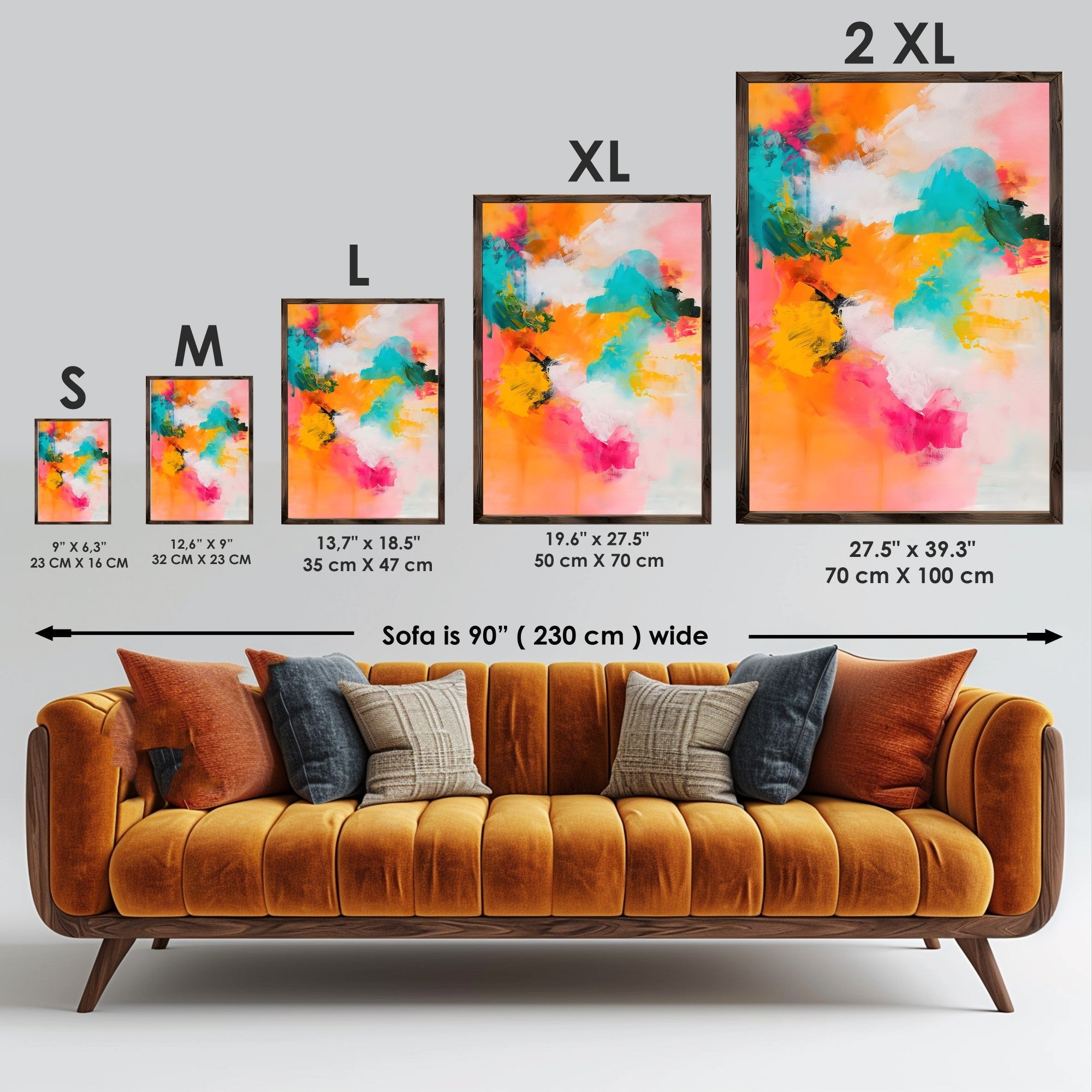 Quadro Decorativo MDF Emoldurado GE175-L Multicolor 35x47cm - Impressão UV em Madeira de Pinho