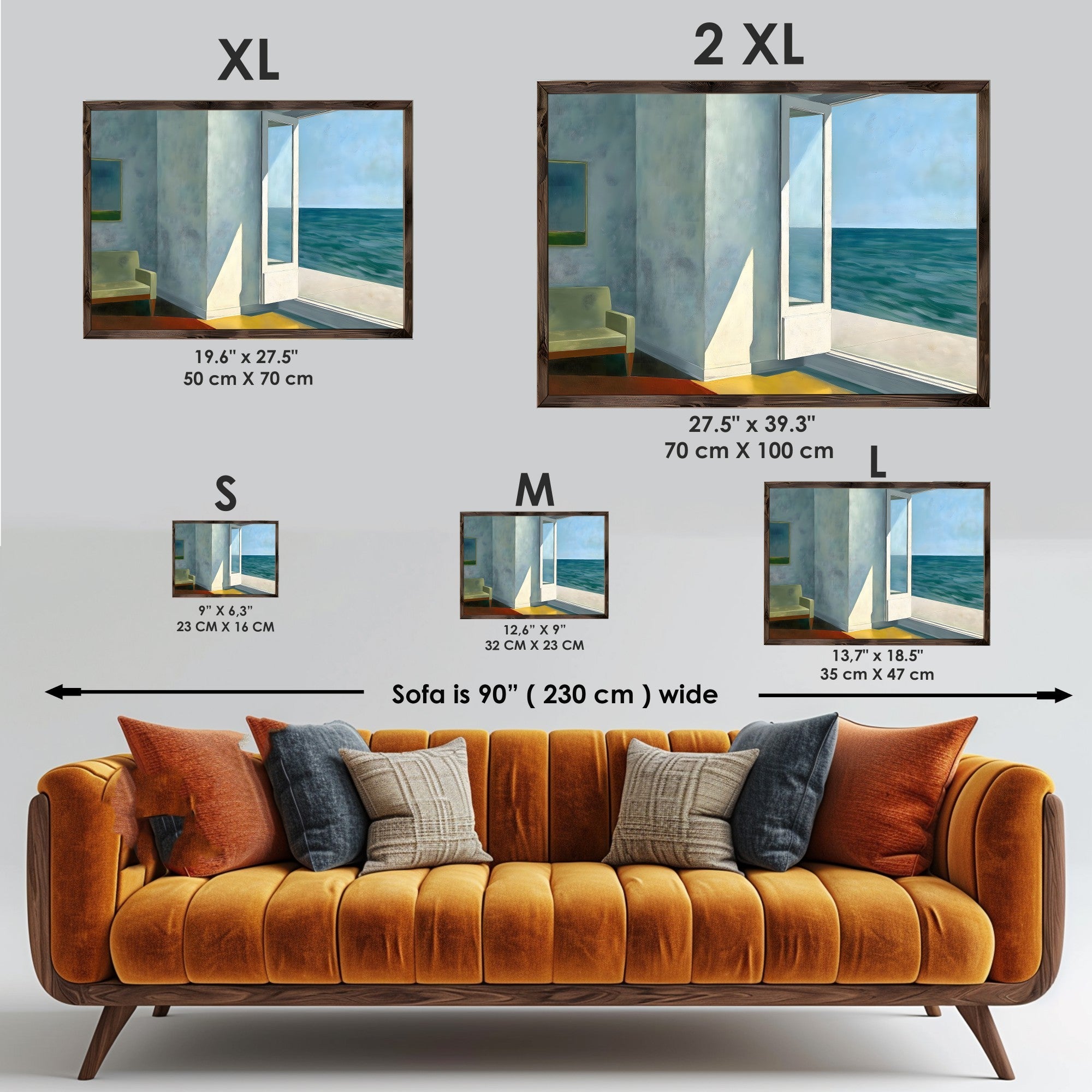 Quadro Decorativo MDF Emoldurado Multicolor GE176-L - Impressão UV em Madeira de Pinho 35x47cm