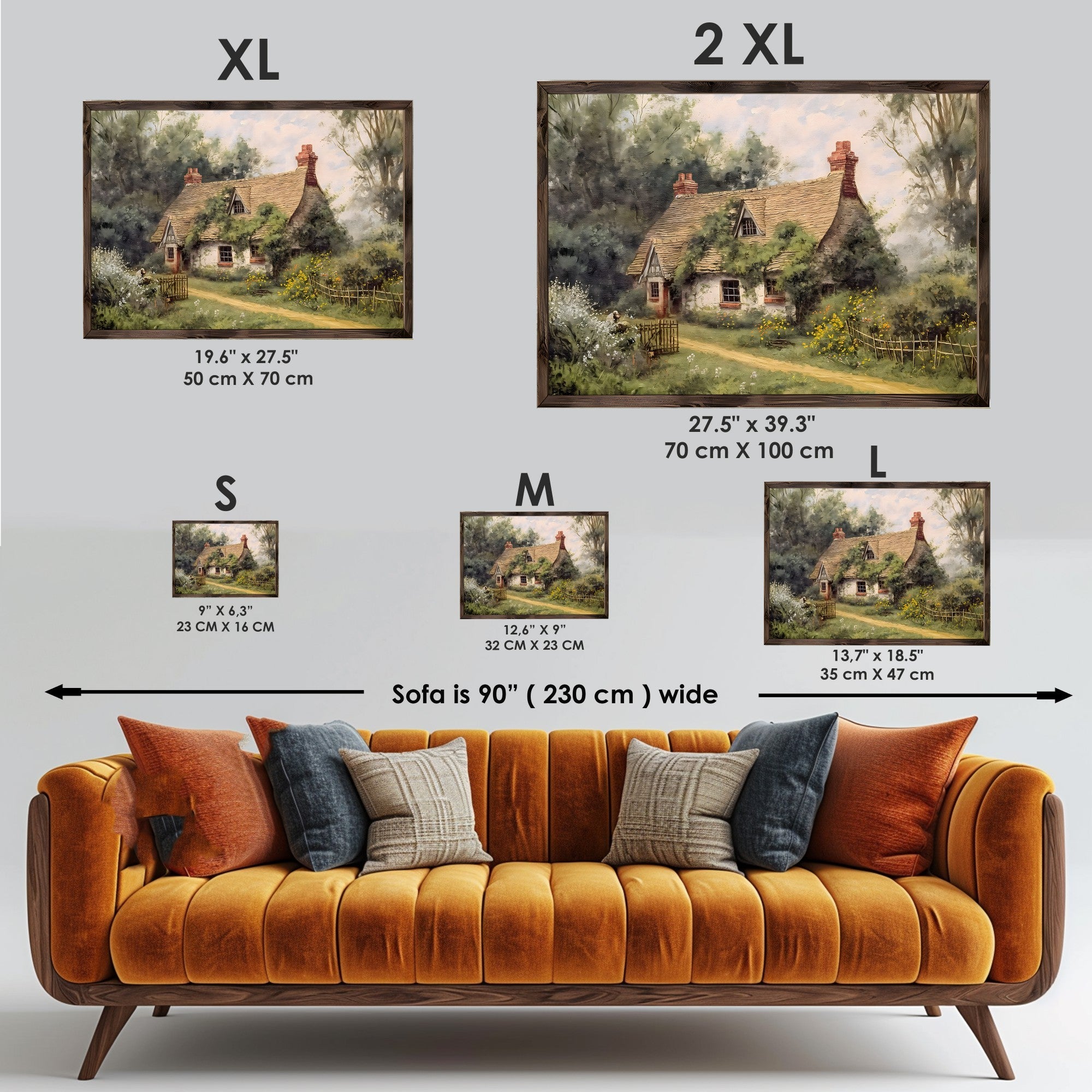 Quadro Decorativo MDF Emoldurado Multicolor GE177-L - Impressão UV em Madeira de Pinho 35x47cm