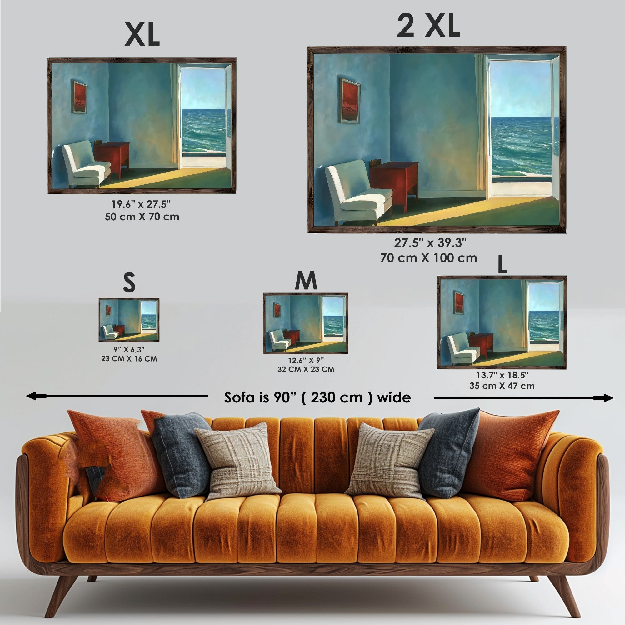 Quadro Decorativo MDF Emoldurado Multicolor GE179-L - Impressão UV em Madeira de Pinho 35x47cm