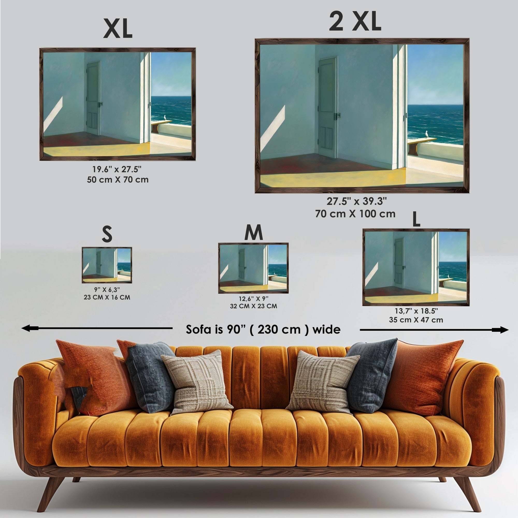 Quadro Decorativo MDF Emoldurado Multicolor GE181-L - Impressão UV em Madeira de Pinho 35x47cm