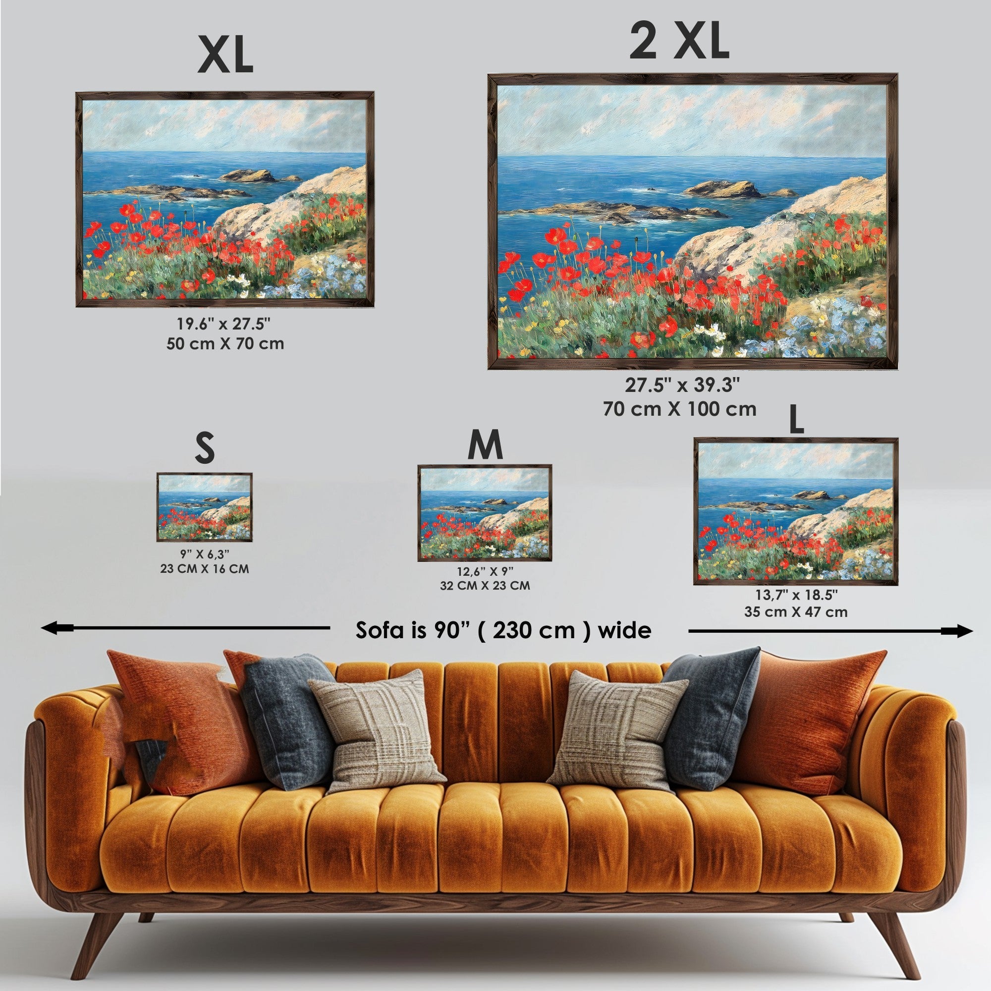 Quadro Decorativo MDF Emoldurado GE182-L Multicolor 35x47cm - Impressão UV em Madeira de Pinho