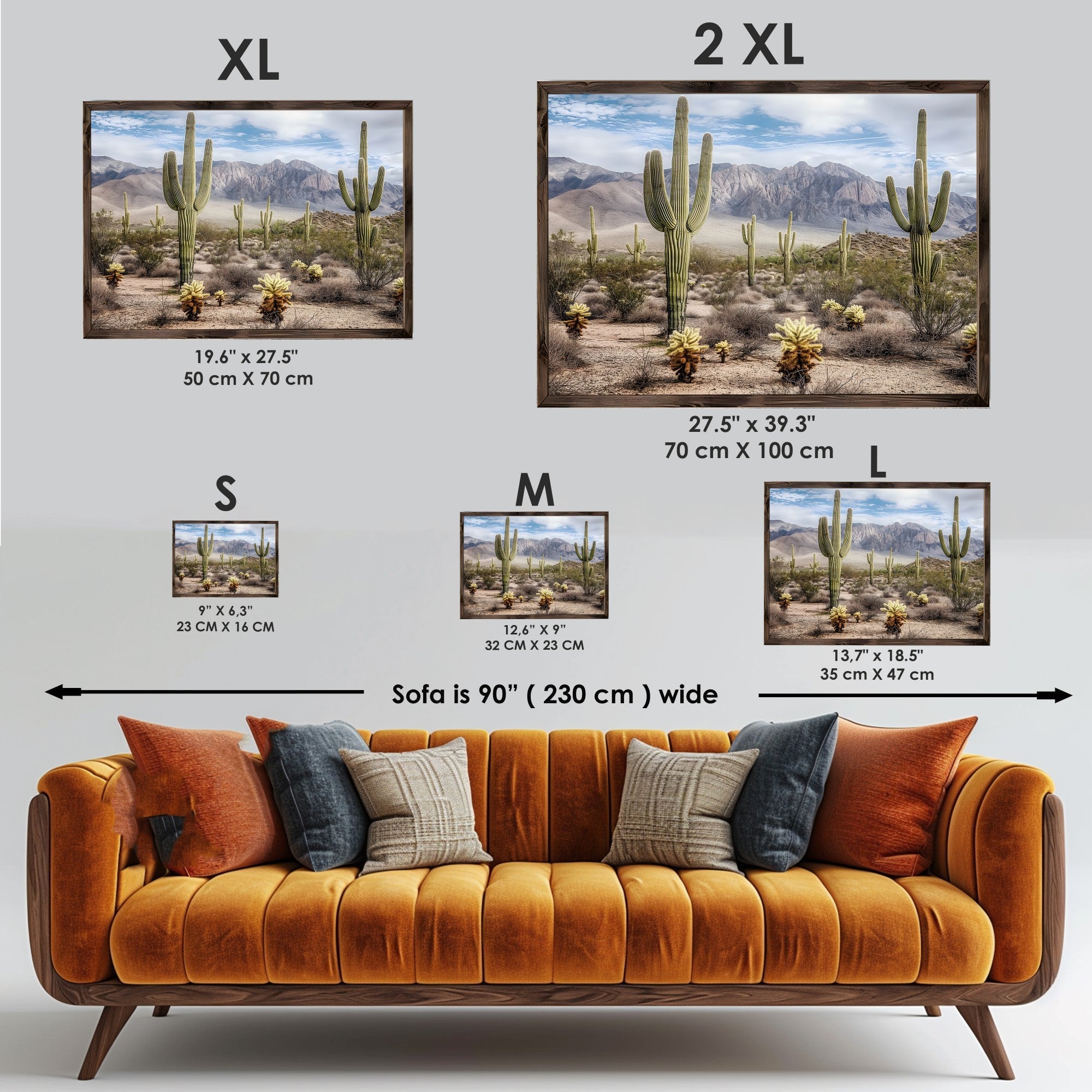 Quadro Decorativo MDF Emoldurado Multicolor GE184-L - Impressão UV em Madeira de Pinho 35x47cm