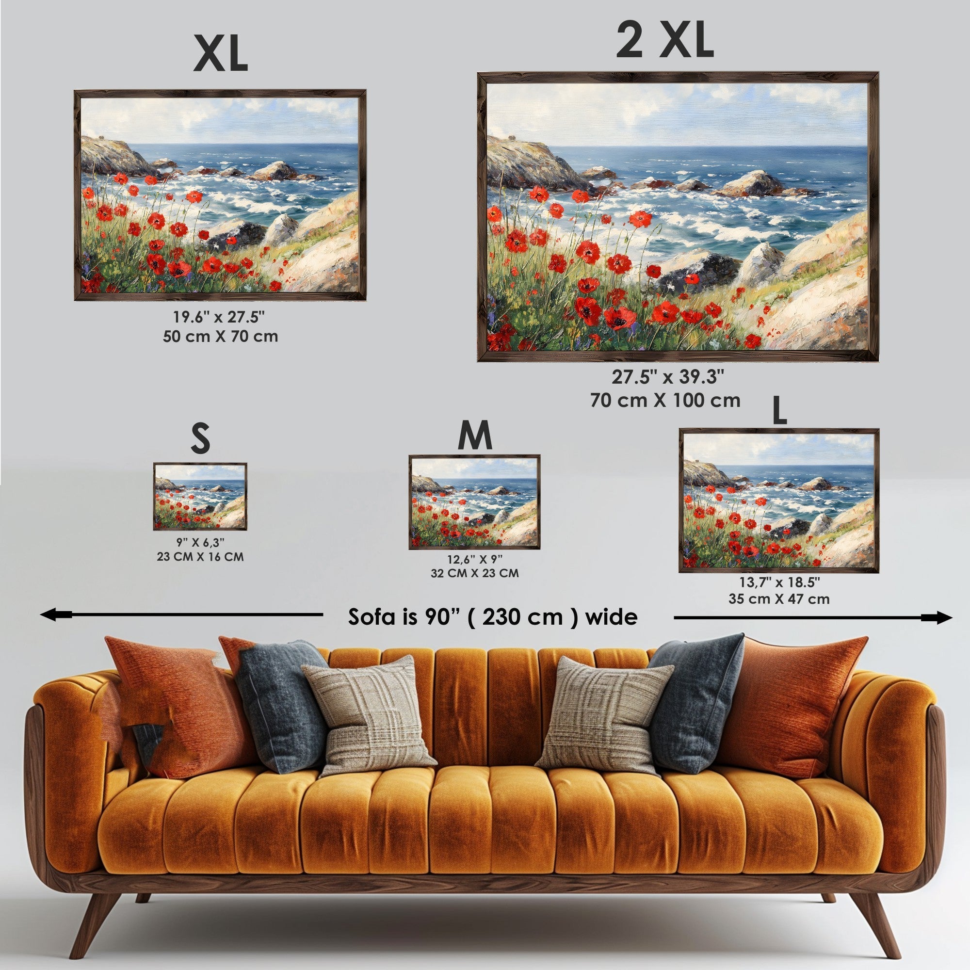Quadro Decorativo MDF Emoldurado GE185-L Multicolor 35x47cm - Impressão UV em Madeira de Pinho