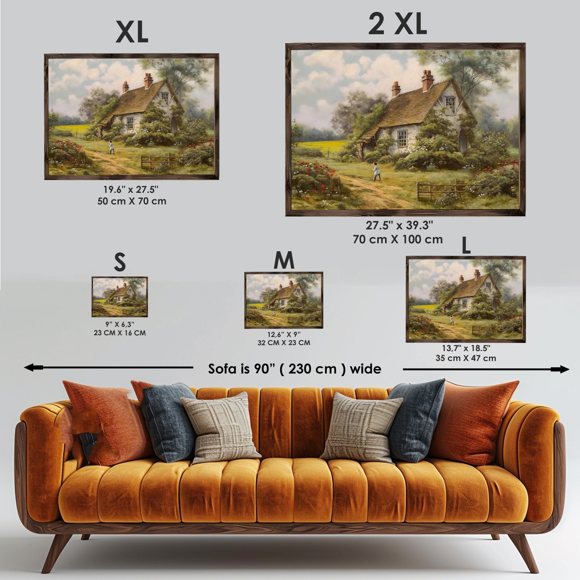 Quadro Decorativo MDF Emoldurado GE186-L Multicolor 35x47cm - Impressão UV em Madeira de Pinho