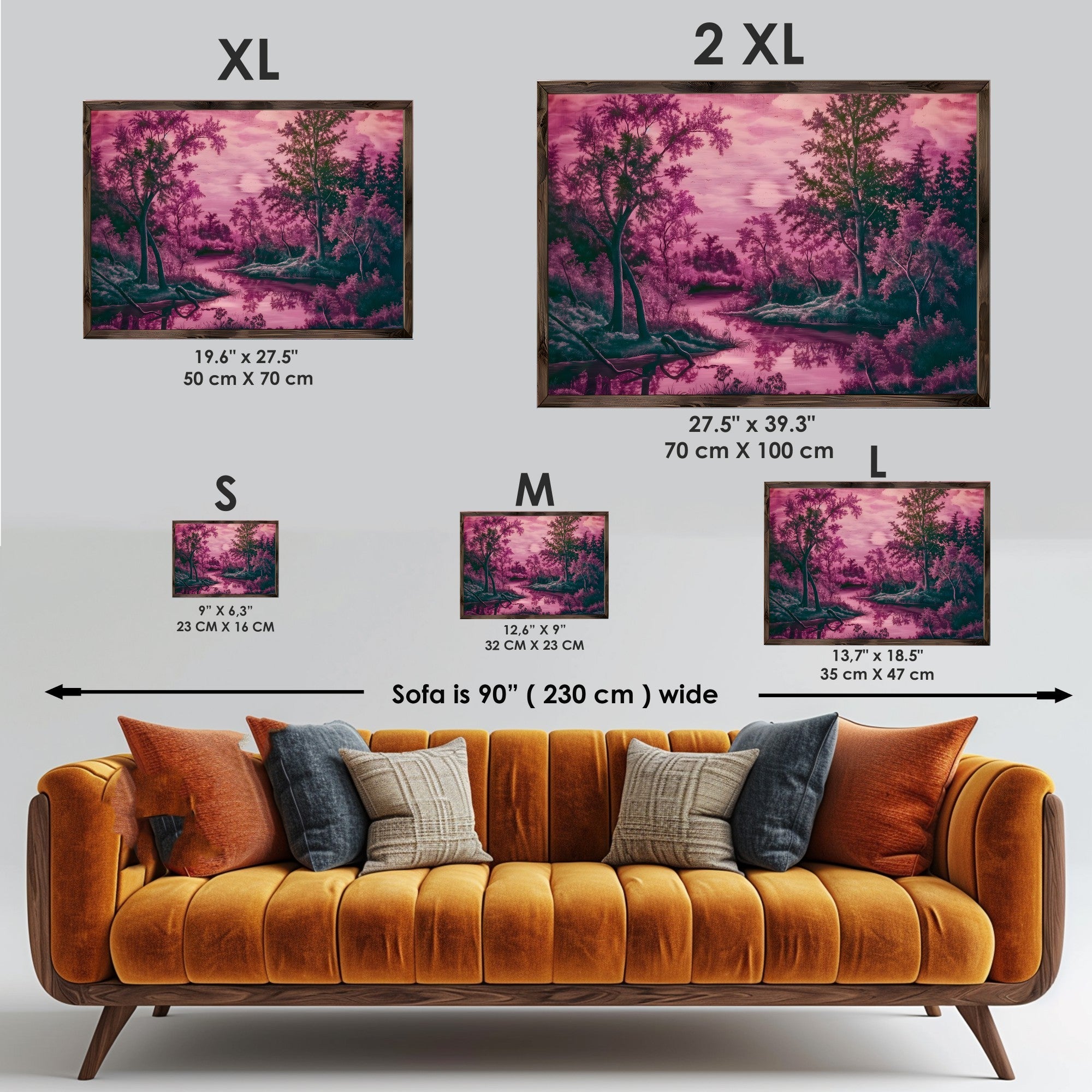 Quadro Decorativo MDF Emoldurado GE189-L Multicolor 35x47cm - Impressão UV em Madeira de Pinho
