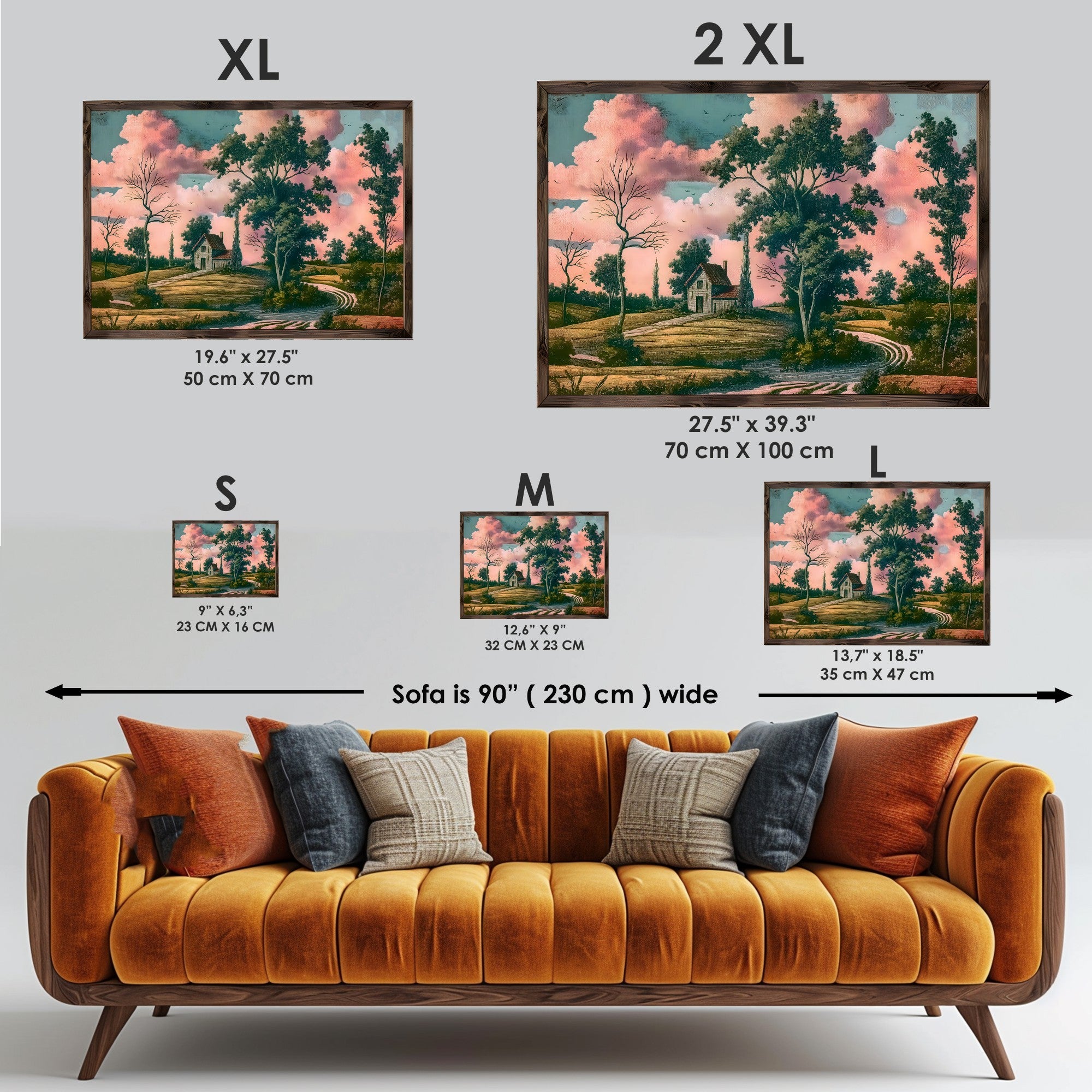 Quadro Decorativo MDF Emoldurado GE193-L Multicolor 35x47cm - Impressão UV em Madeira de Pinho