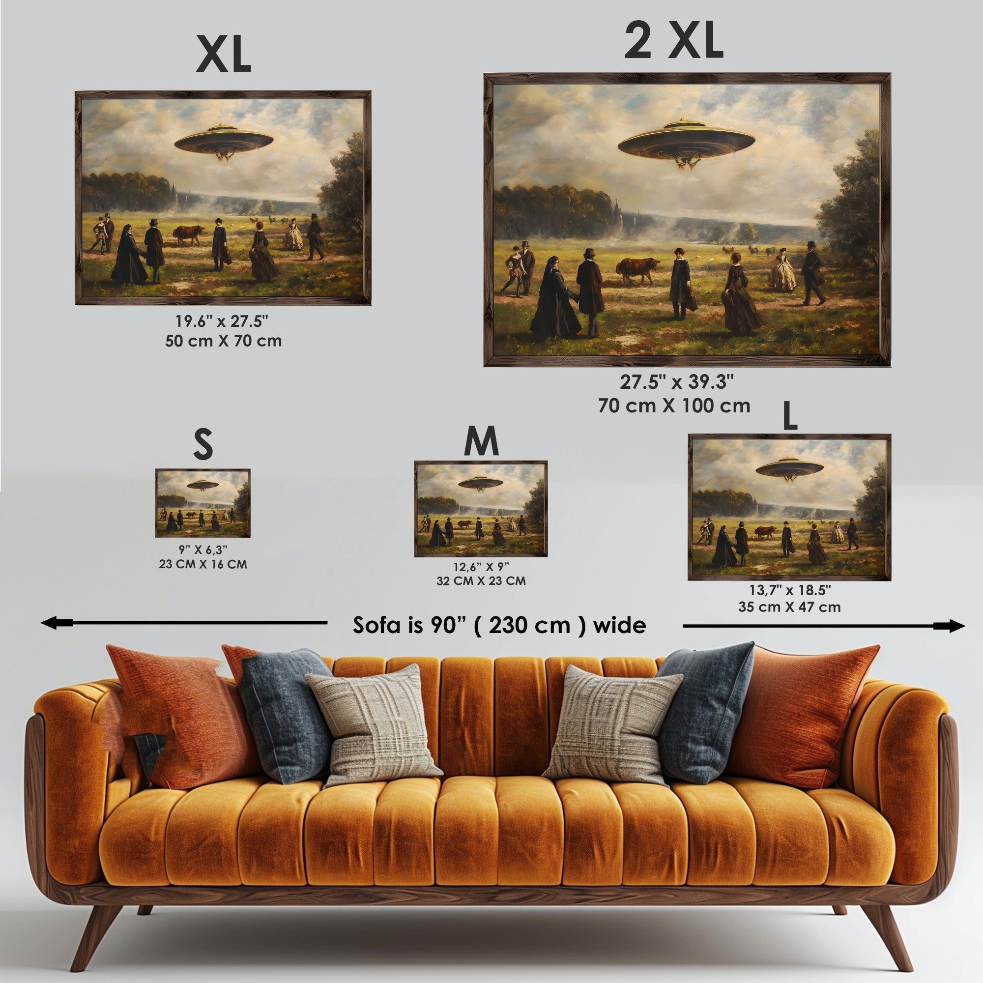 Quadro Decorativo MDF Emoldurado Multicolor GE194-L - Impressão UV em Madeira de Pinho 35x47cm