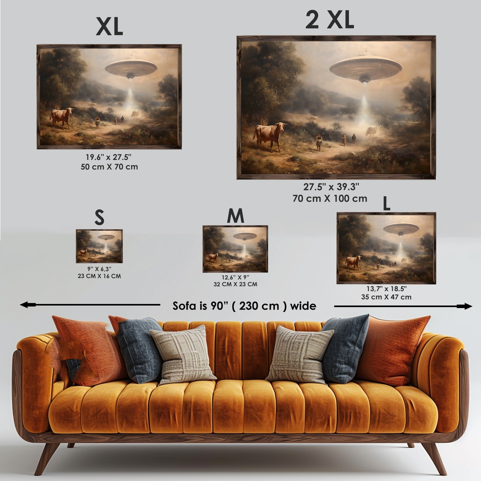 Quadro Decorativo MDF Emoldurado GE195-L Multicolor 35x47cm - Impressão UV em Madeira de Pinho