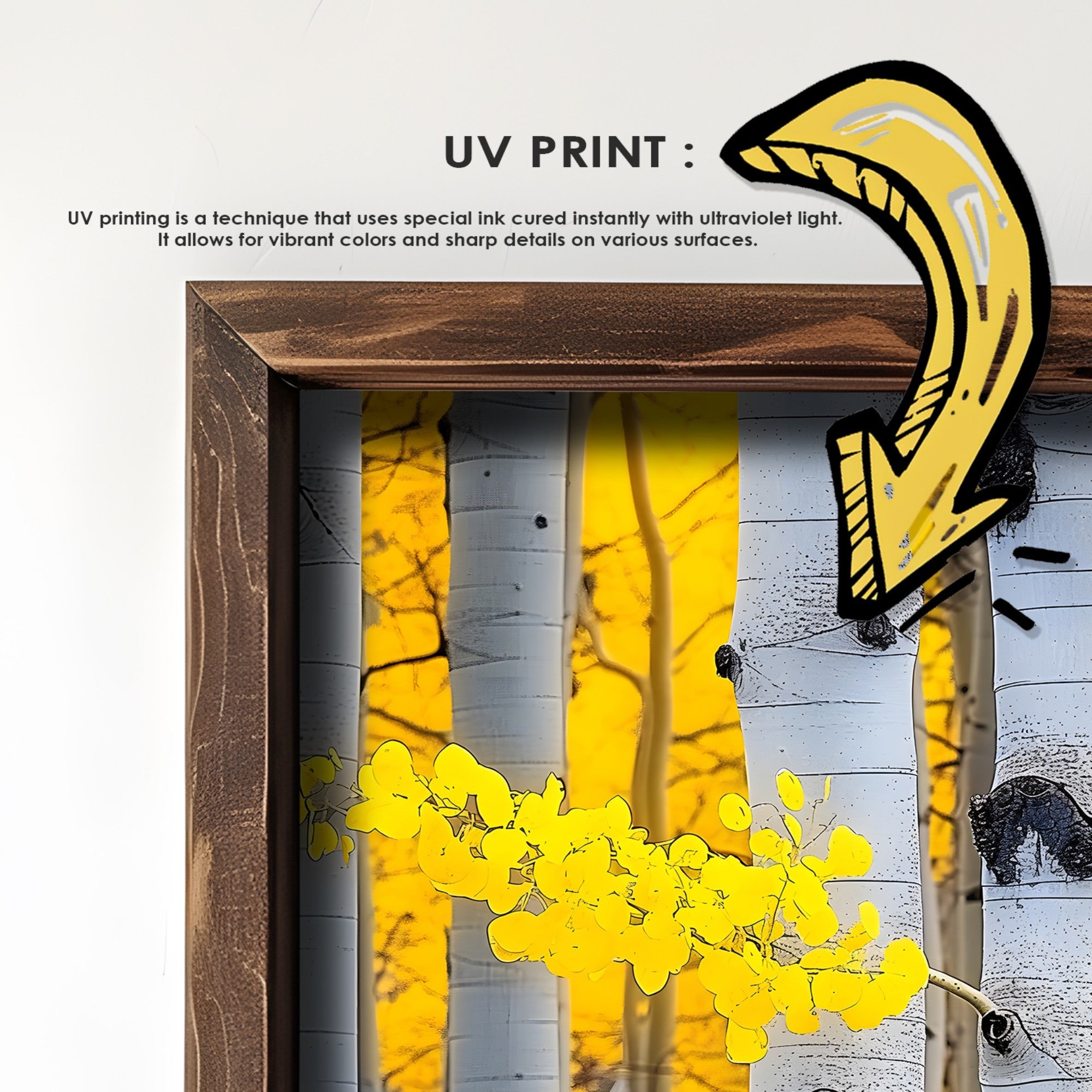 Quadro Decorativo MDF Emoldurado Multicolor GE198-L - Impressão UV em Madeira de Pinho 35x47cm