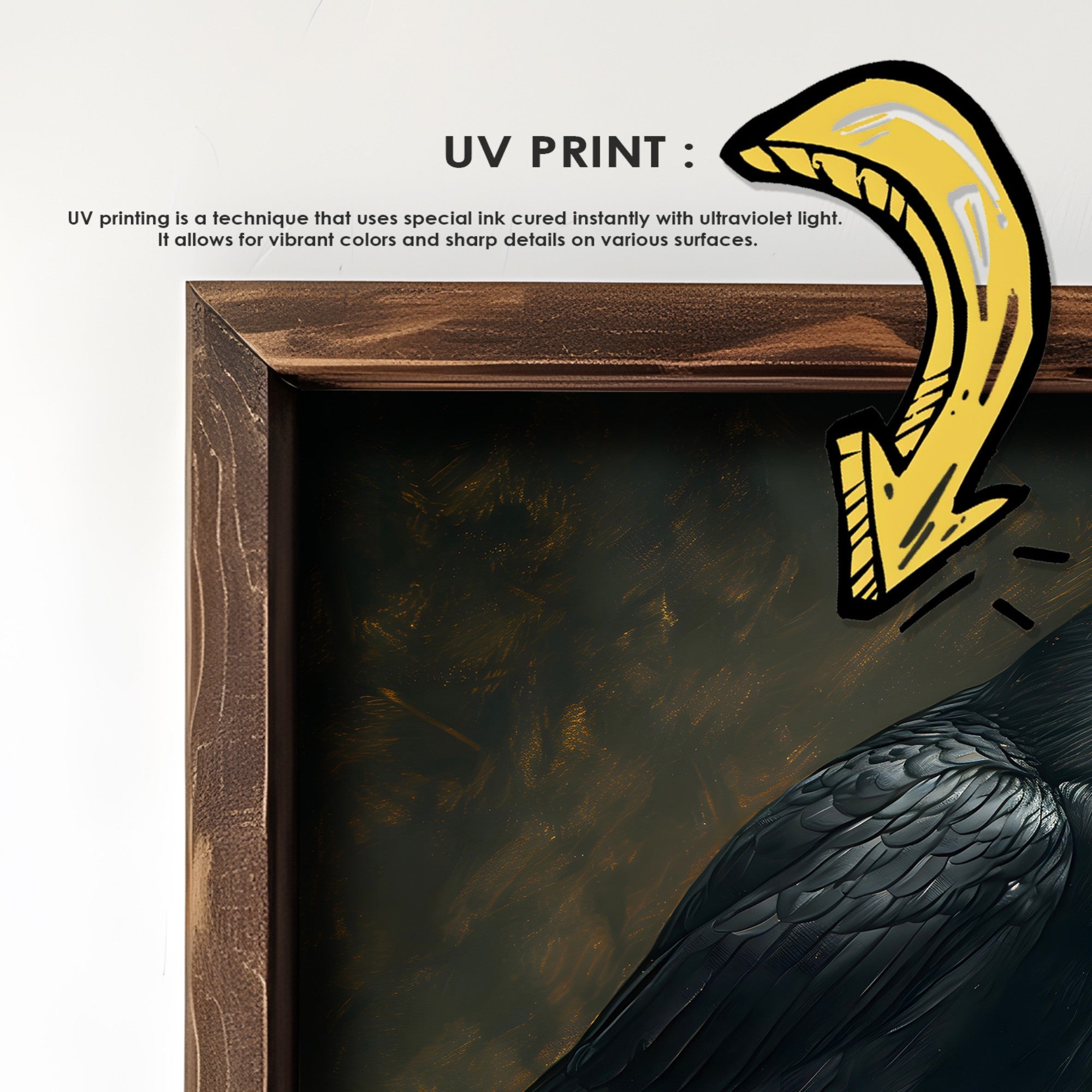 Quadro Decorativo MDF Emoldurado GE200-L Multicolor 35x47cm - Impressão UV em Madeira de Pinho