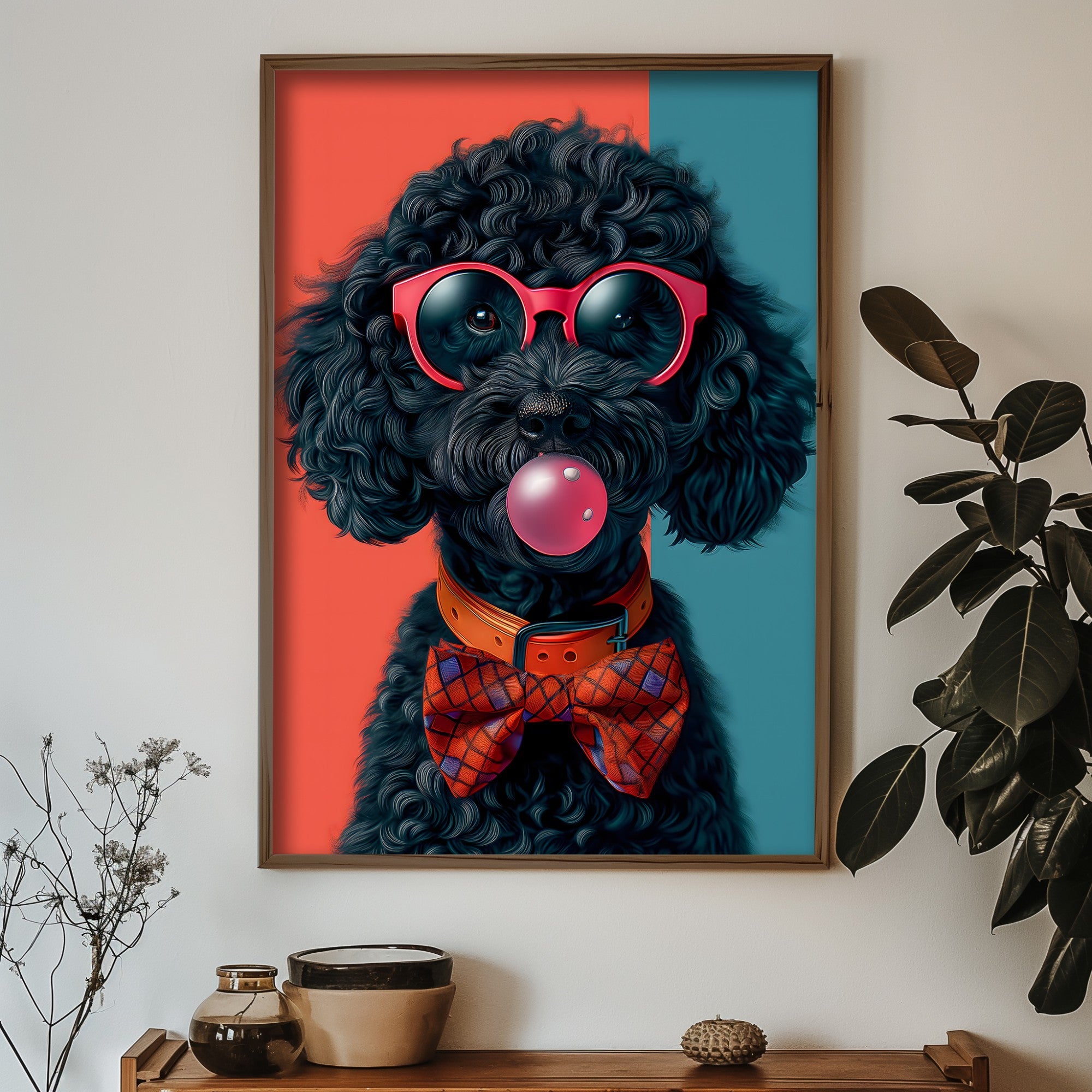 Quadro Decorativo MDF Emoldurado Multicolor GE201-L - Impressão UV em Madeira de Pinho 35x47cm