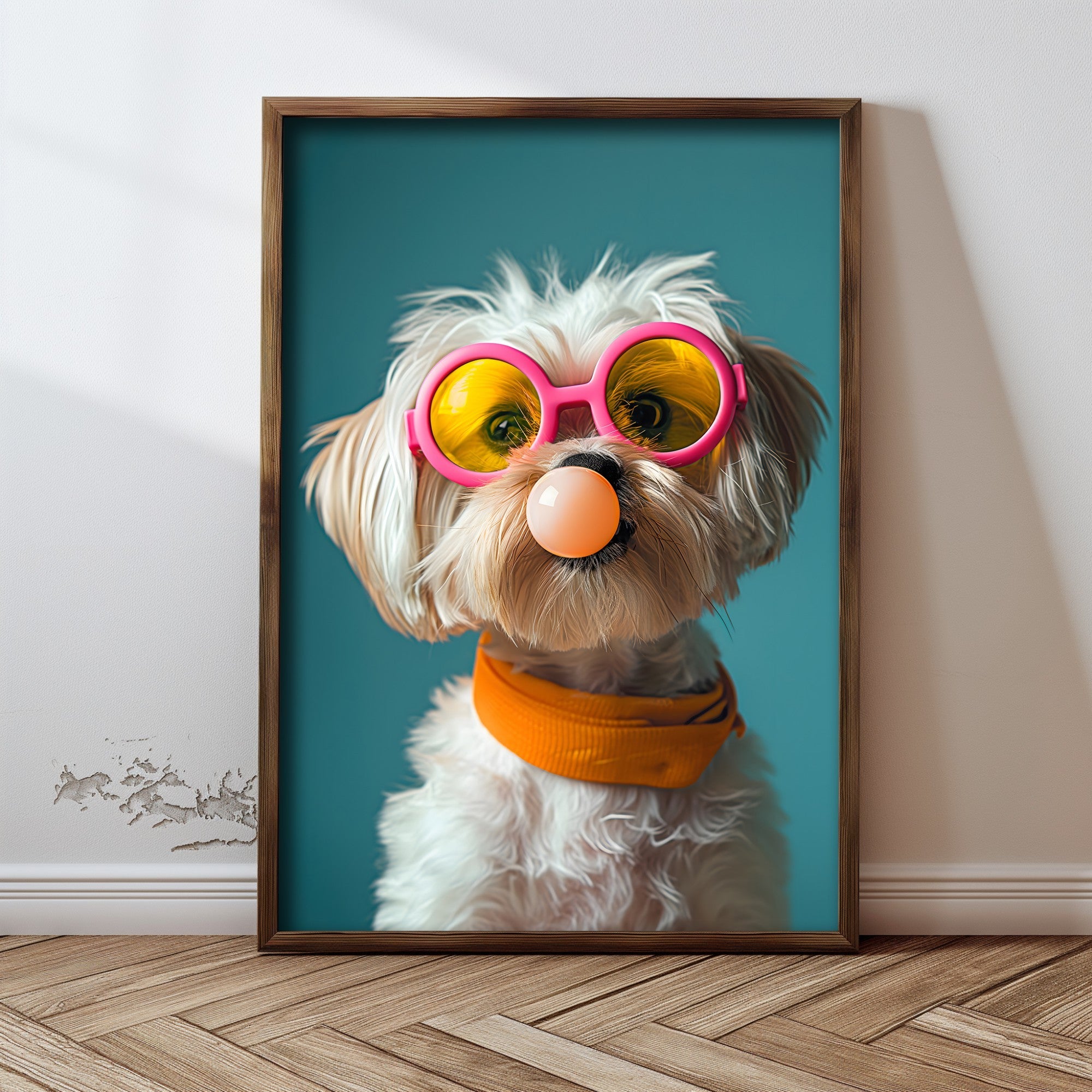 Quadro Decorativo MDF Emoldurado Multicolor GE202-L - Impressão UV em Madeira de Pinho 35x47cm