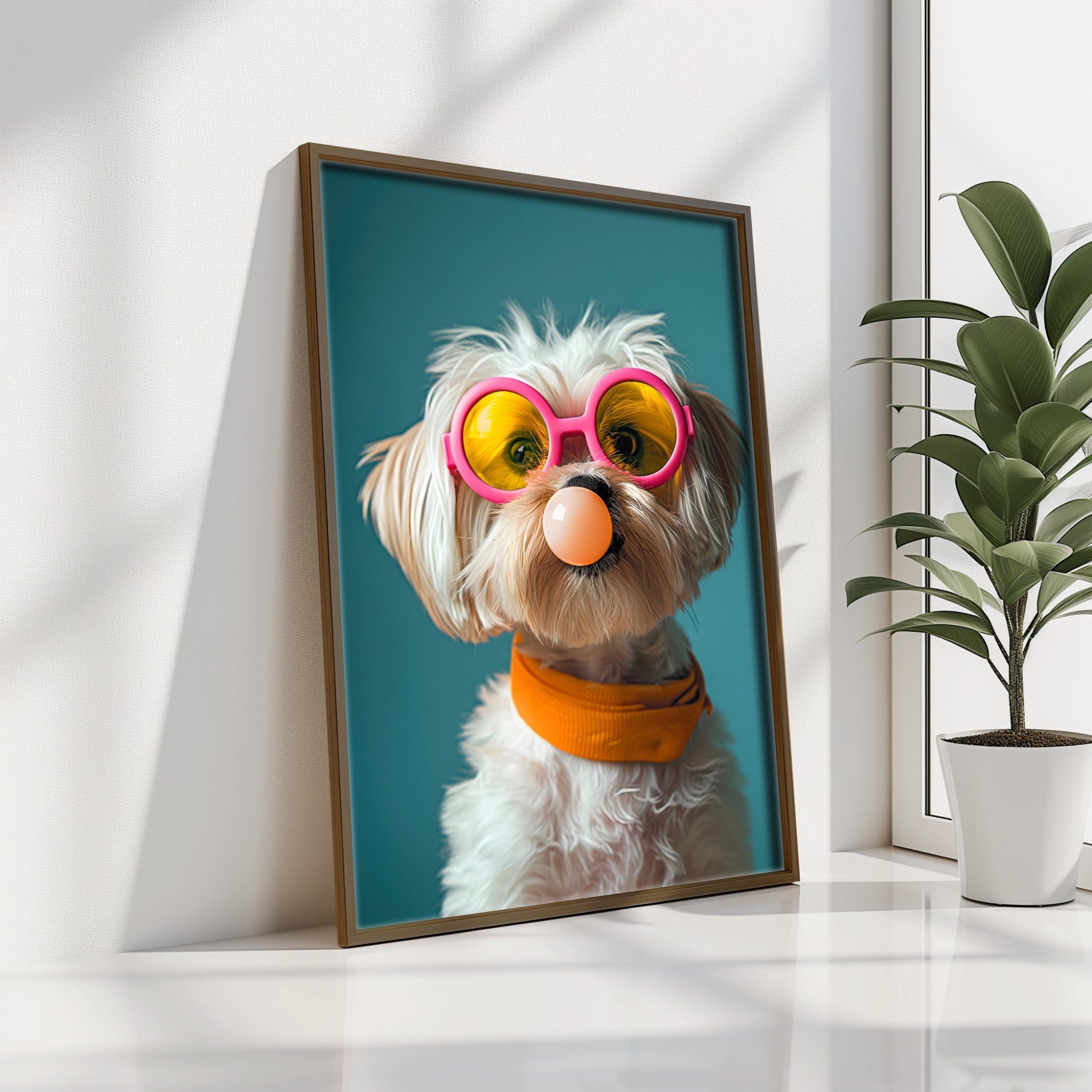 Quadro Decorativo MDF Emoldurado Multicolor GE202-L - Impressão UV em Madeira de Pinho 35x47cm