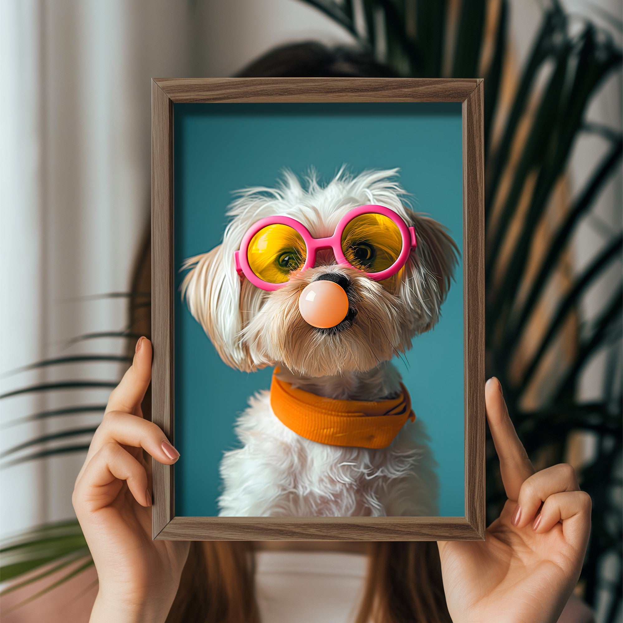 Quadro Decorativo MDF Emoldurado Multicolor GE202-L - Impressão UV em Madeira de Pinho 35x47cm