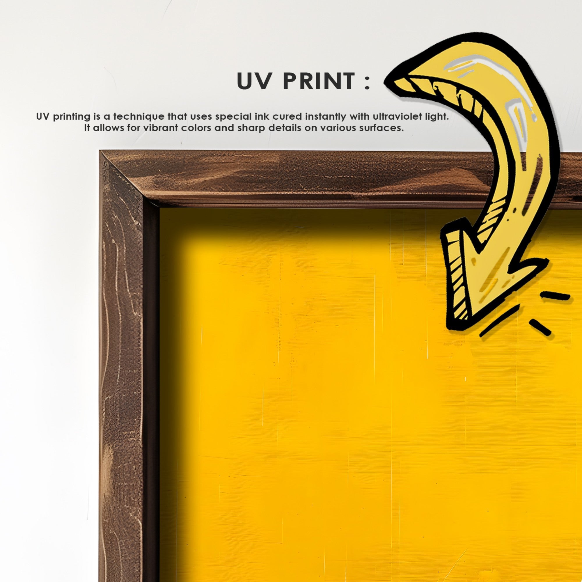 Quadro Decorativo MDF Emoldurado Multicolor GE203-L - Impressão UV em Madeira de Pinho 35x47cm