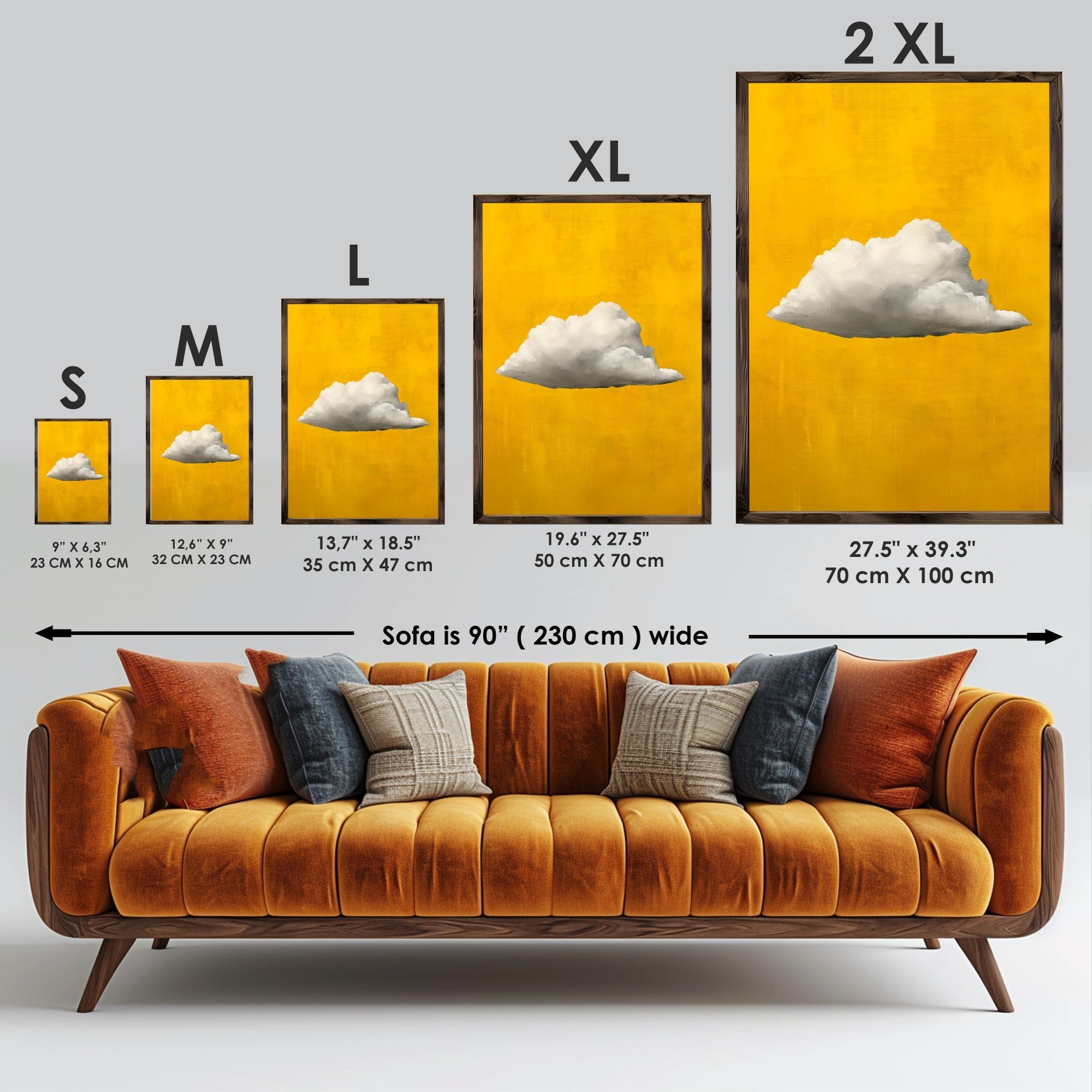 Quadro Decorativo MDF Emoldurado Multicolor GE203-L - Impressão UV em Madeira de Pinho 35x47cm