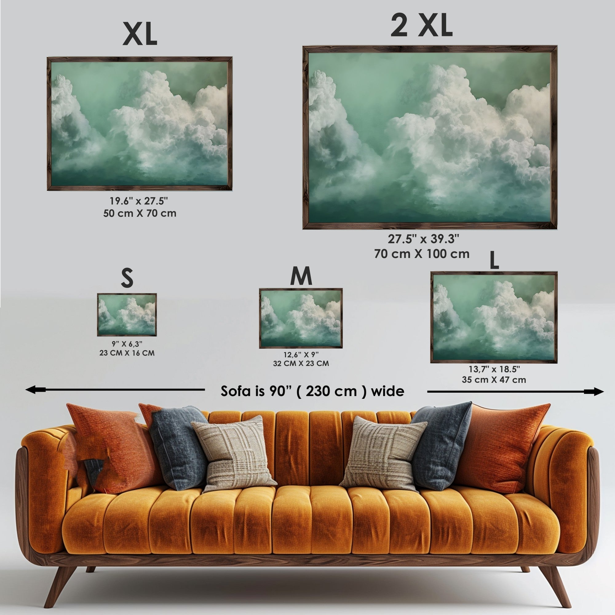 Quadro Decorativo MDF Emoldurado Multicolor GE204-L - Impressão UV em Madeira de Pinho 35x47cm