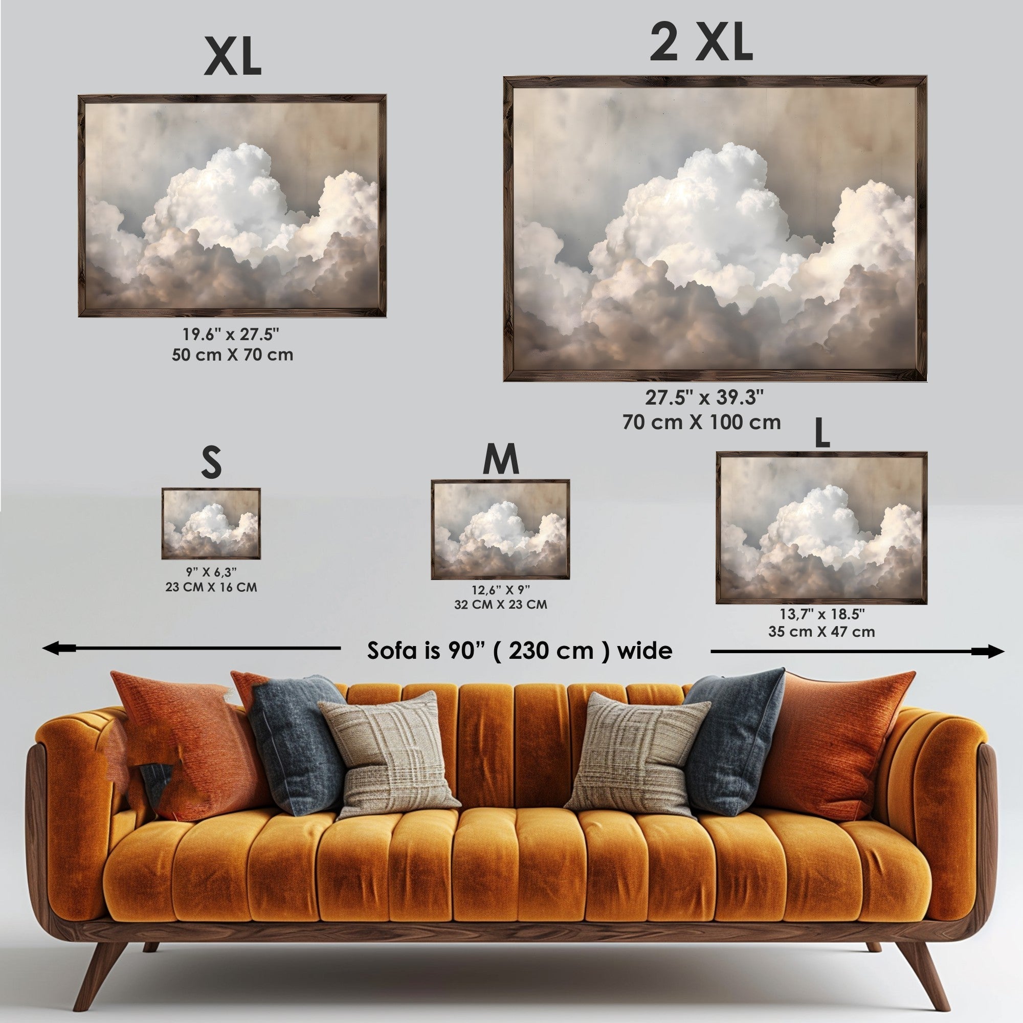 Quadro Decorativo MDF Emoldurado GE205-L Multicolor 35x47cm - Impressão UV em Madeira de Pinho