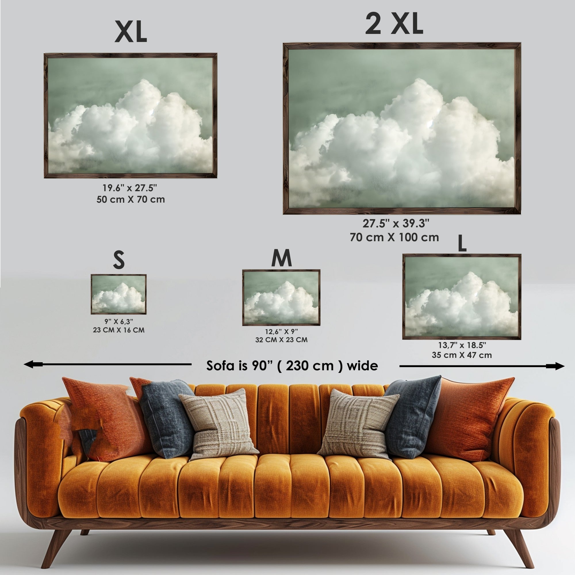 Quadro Decorativo MDF Emoldurado Multicolor GE206-L - Impressão UV em Madeira de Pinho 35x47cm