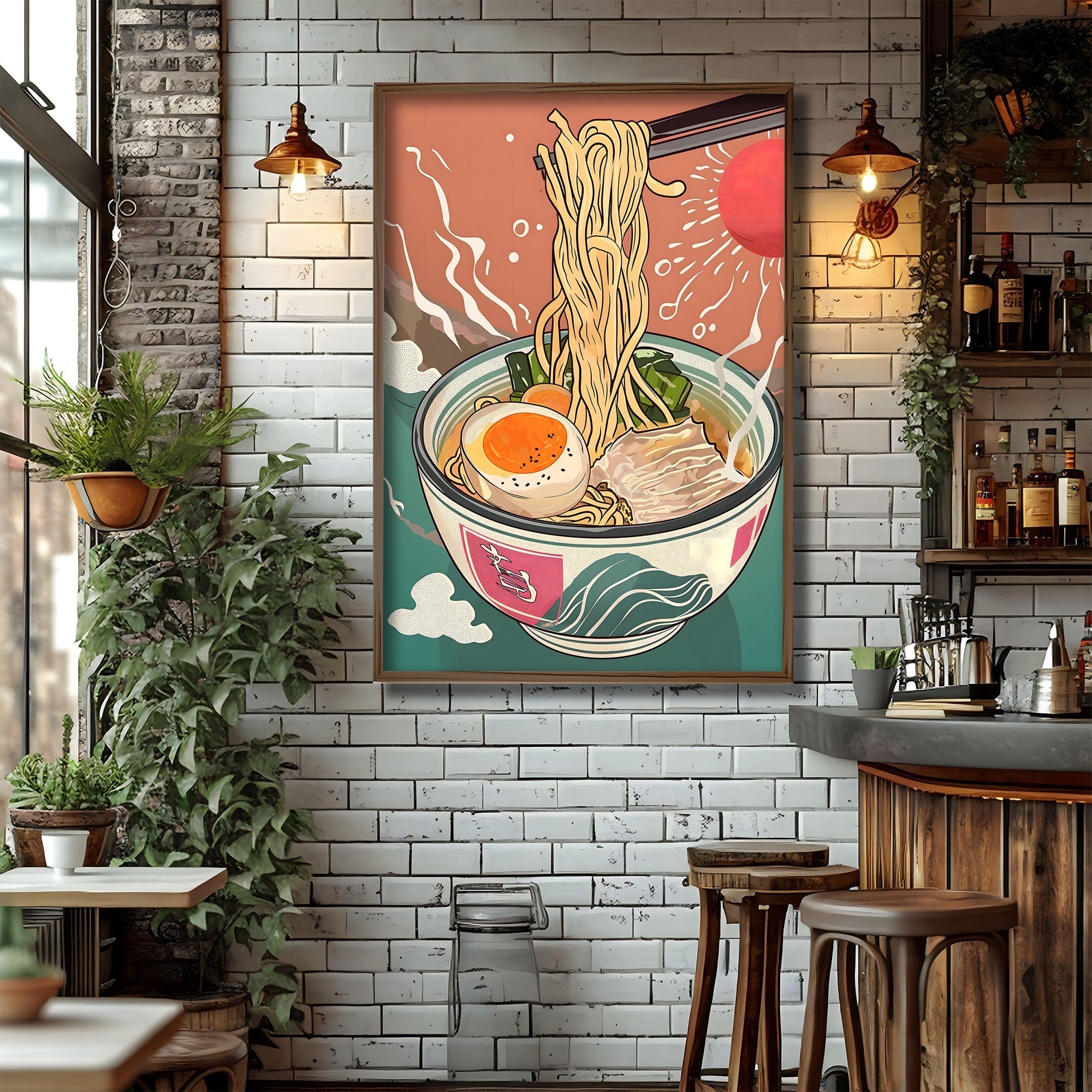 Quadro Decorativo MDF Emoldurado Multicolor GE207-L - Impressão UV em Madeira de Pinho 35x47cm