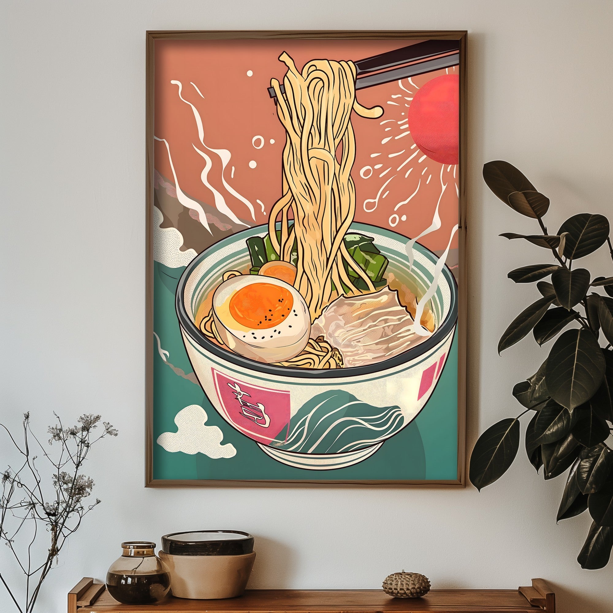 Quadro Decorativo MDF Emoldurado Multicolor GE207-L - Impressão UV em Madeira de Pinho 35x47cm