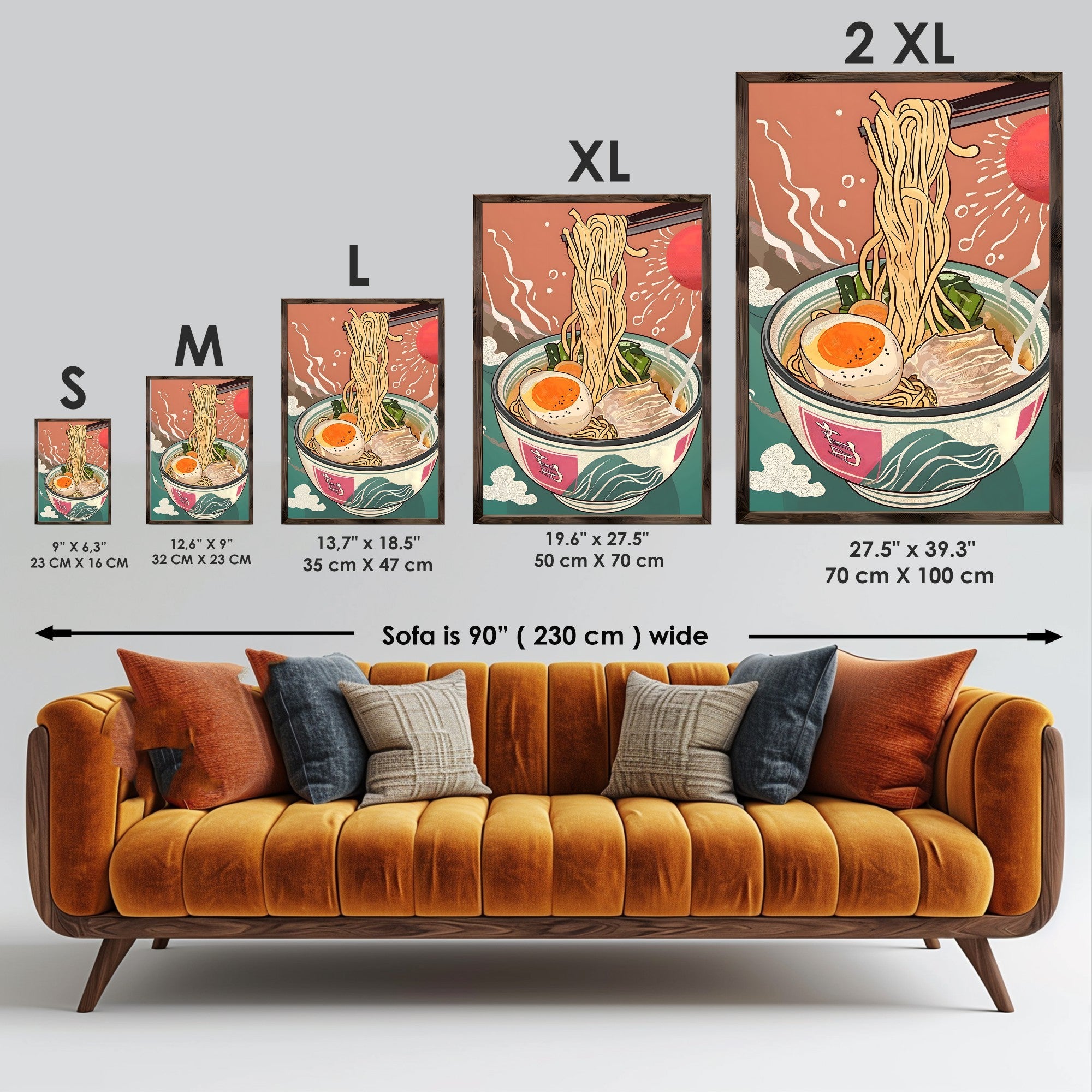 Quadro Decorativo MDF Emoldurado Multicolor GE207-L - Impressão UV em Madeira de Pinho 35x47cm