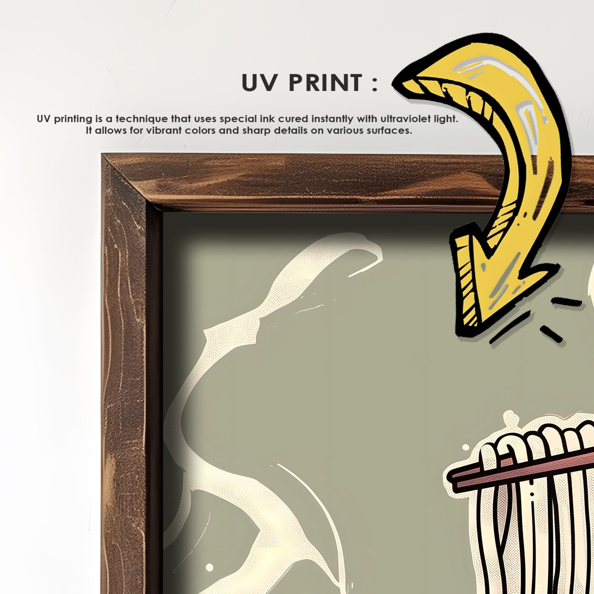 Quadro Decorativo MDF Emoldurado GE208-L Multicolor 35x47cm - Impressão UV em Madeira de Pinho